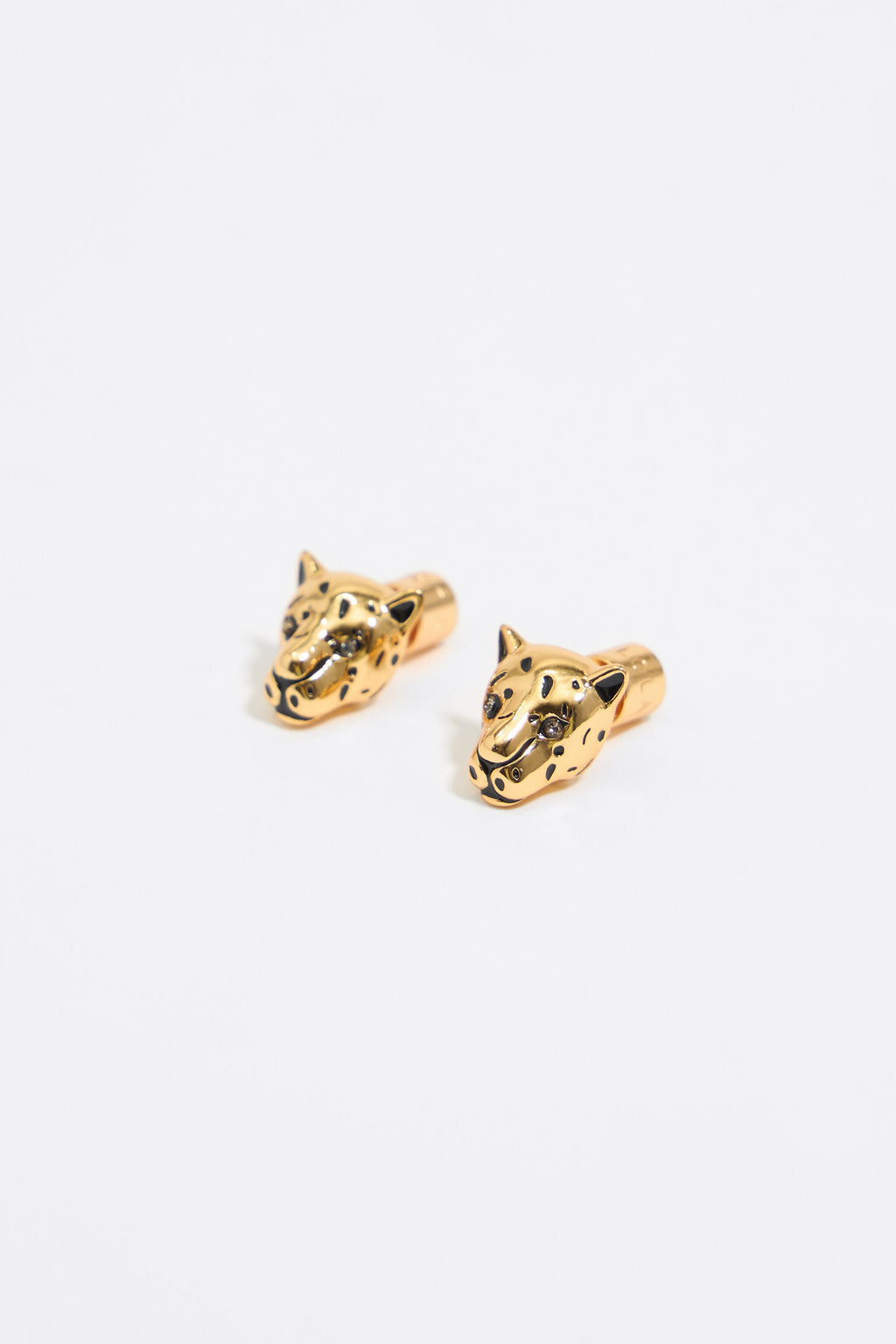 Gold panther earrings
