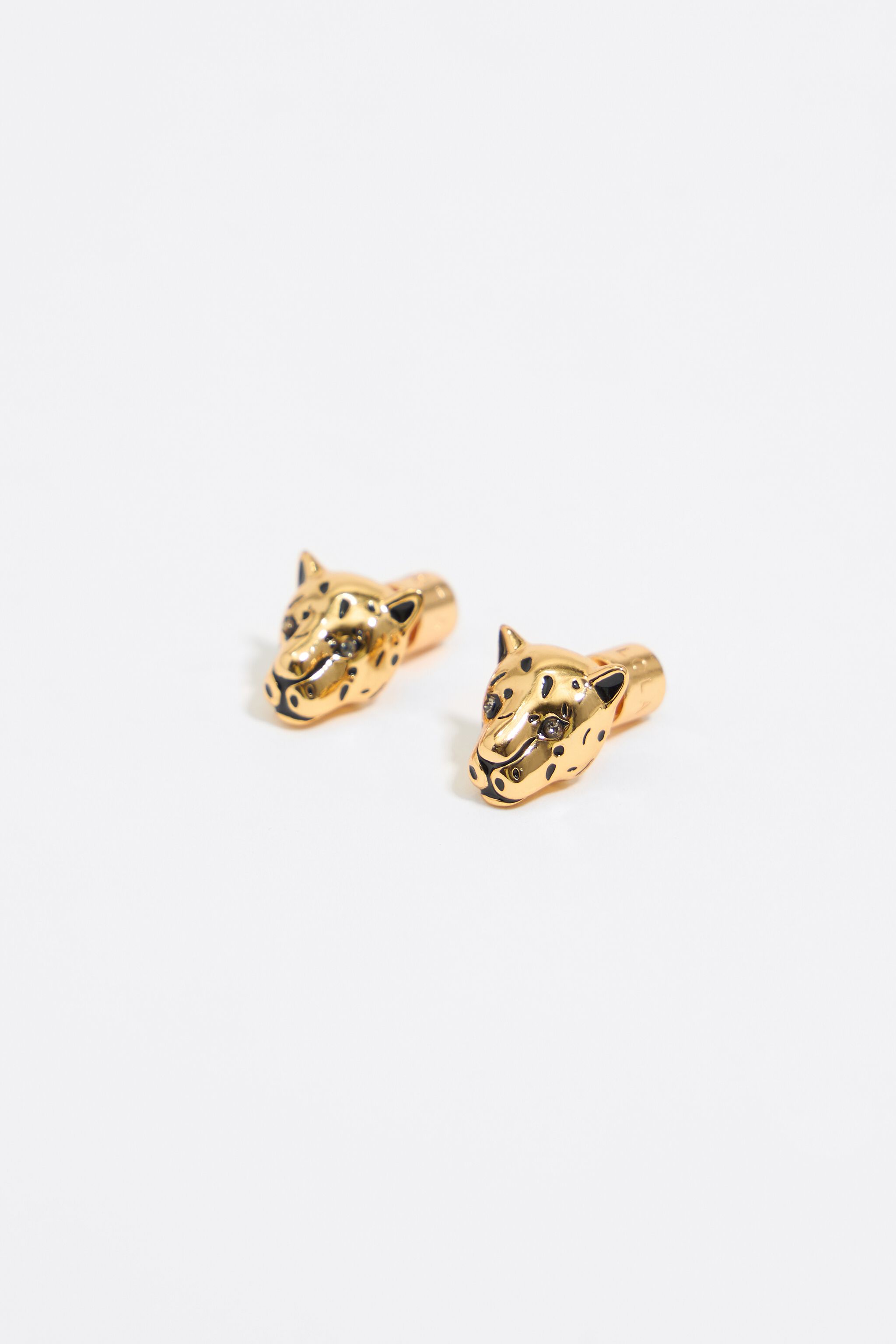Gold panther earrings