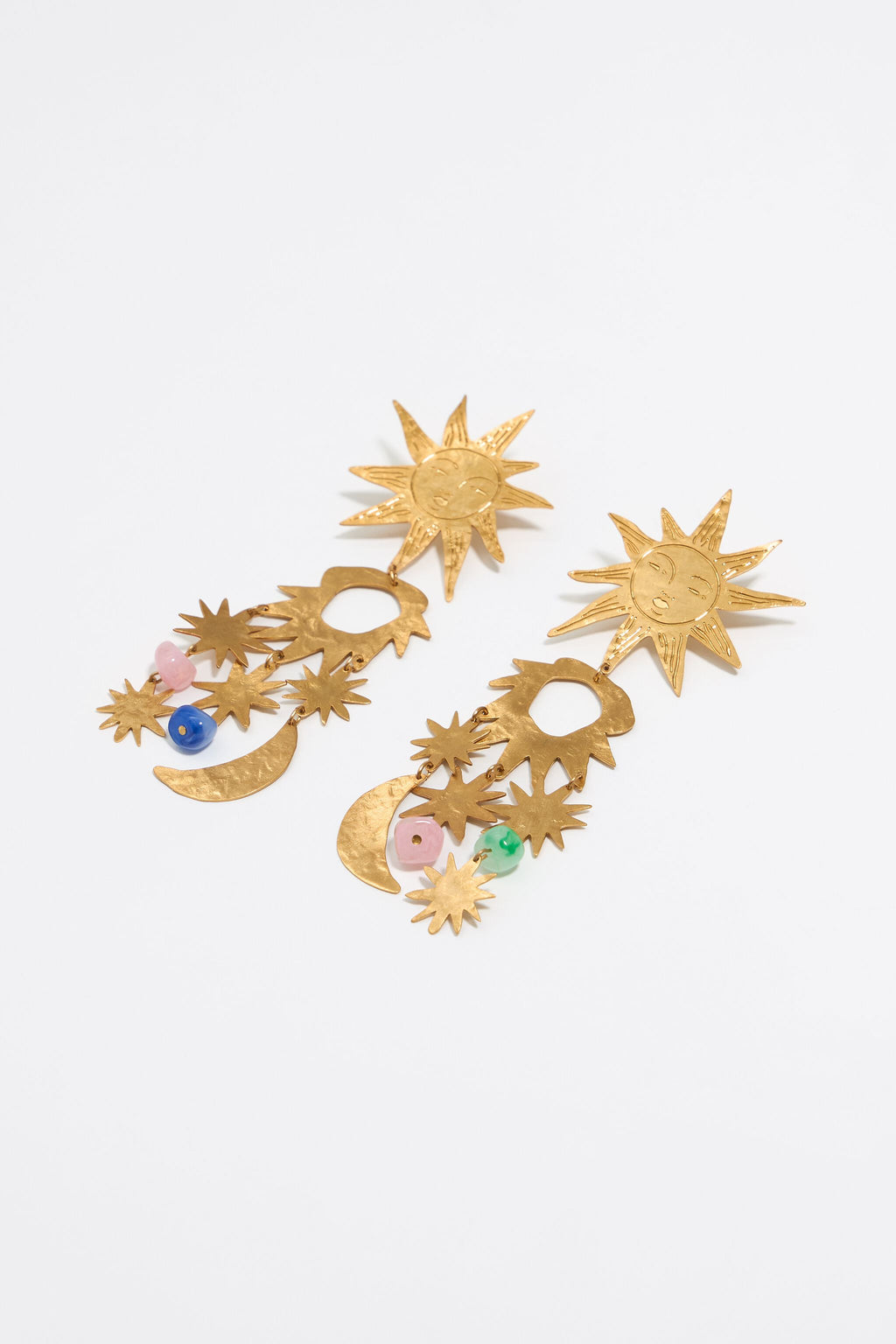 Golden sun earrings