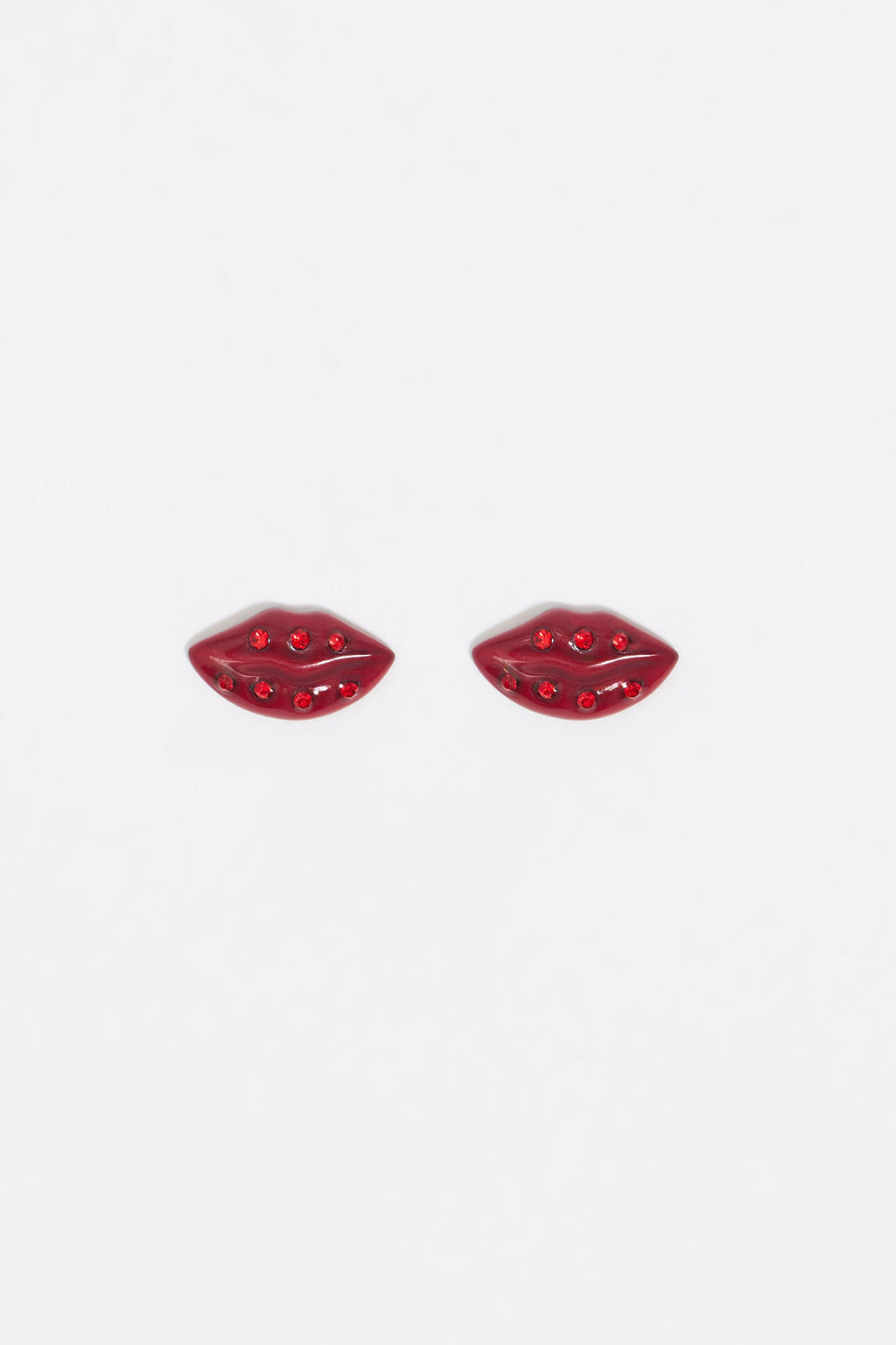 Red lips earrings