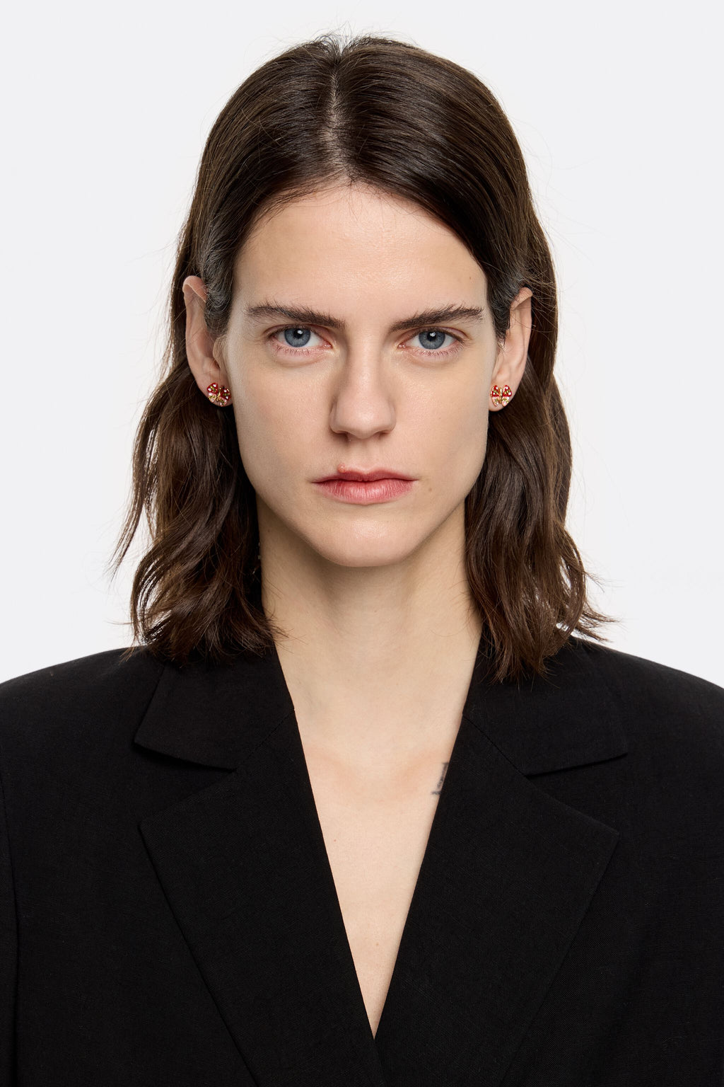 Red butterfly earrings