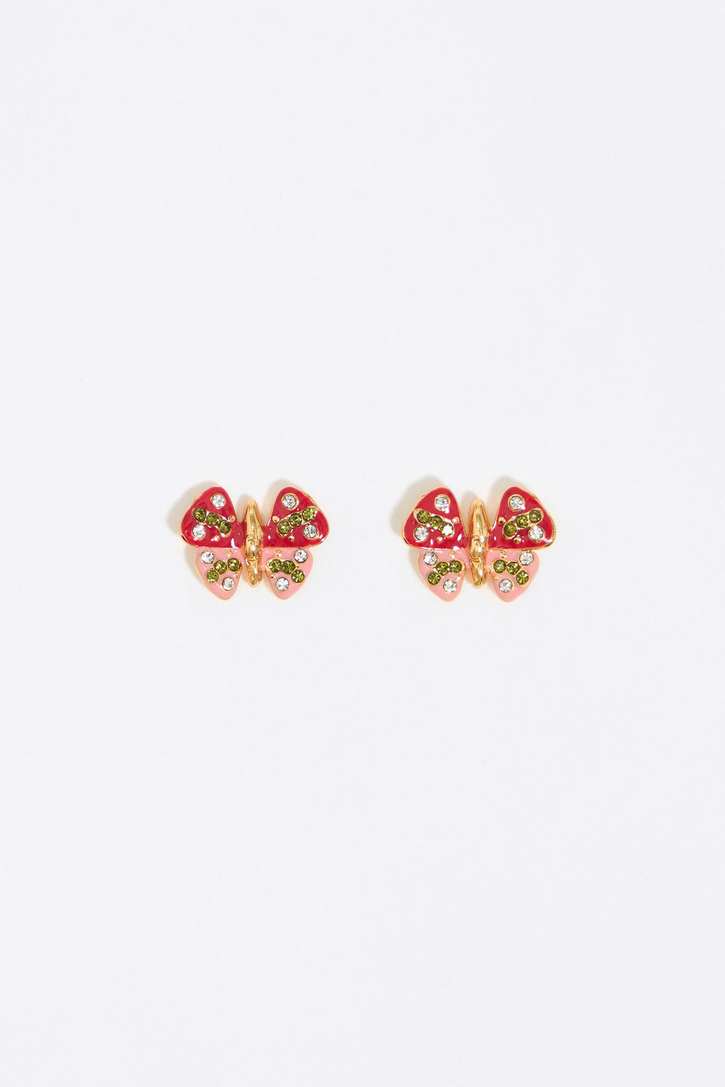Red butterfly earrings