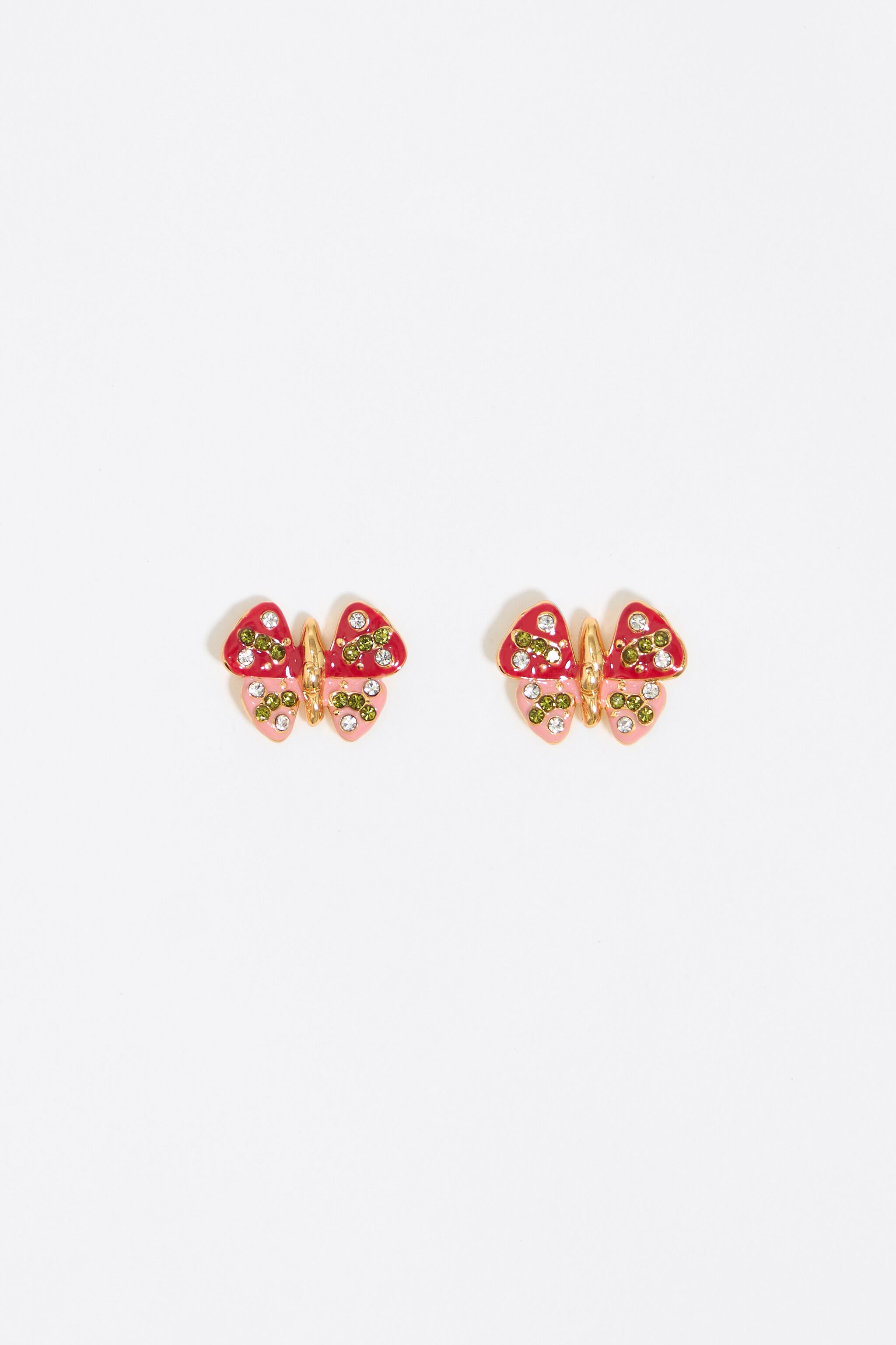 Red butterfly earrings