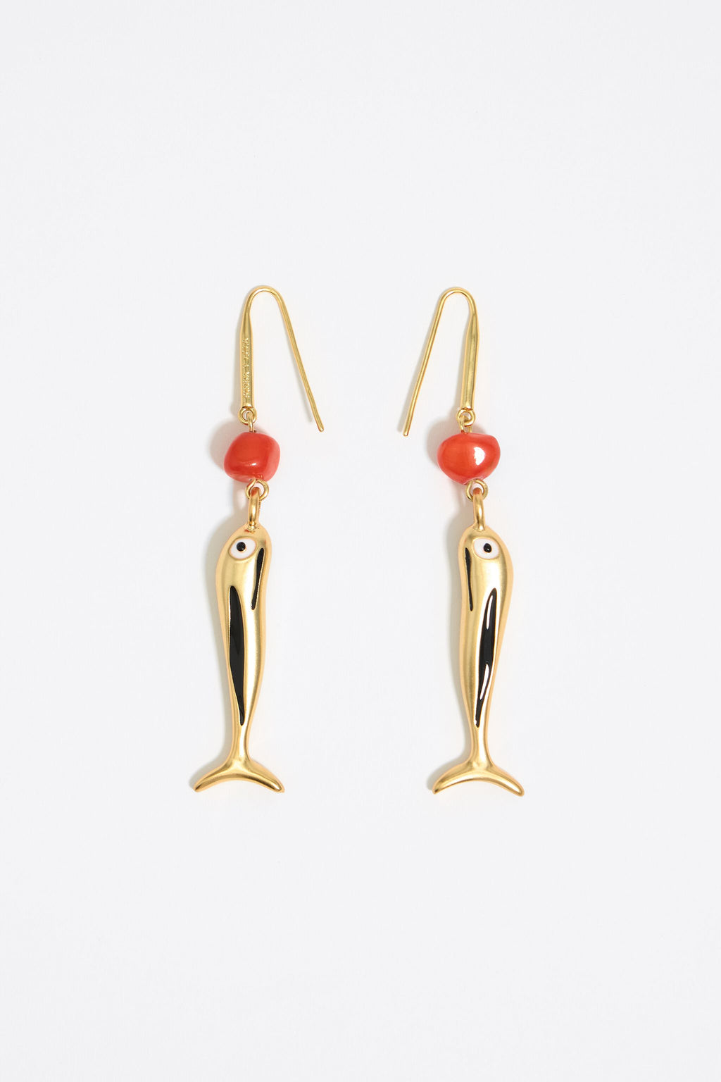 Gold fish earrings