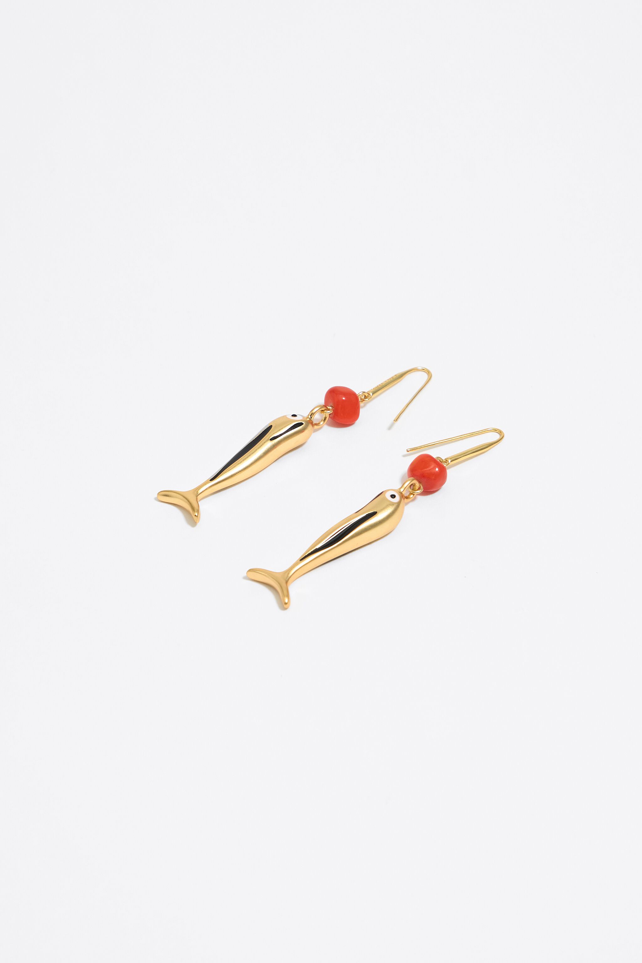 Gold fish earrings