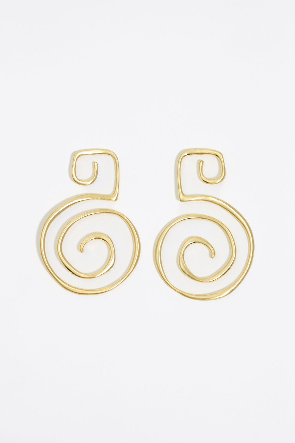 Gold spiral earrings