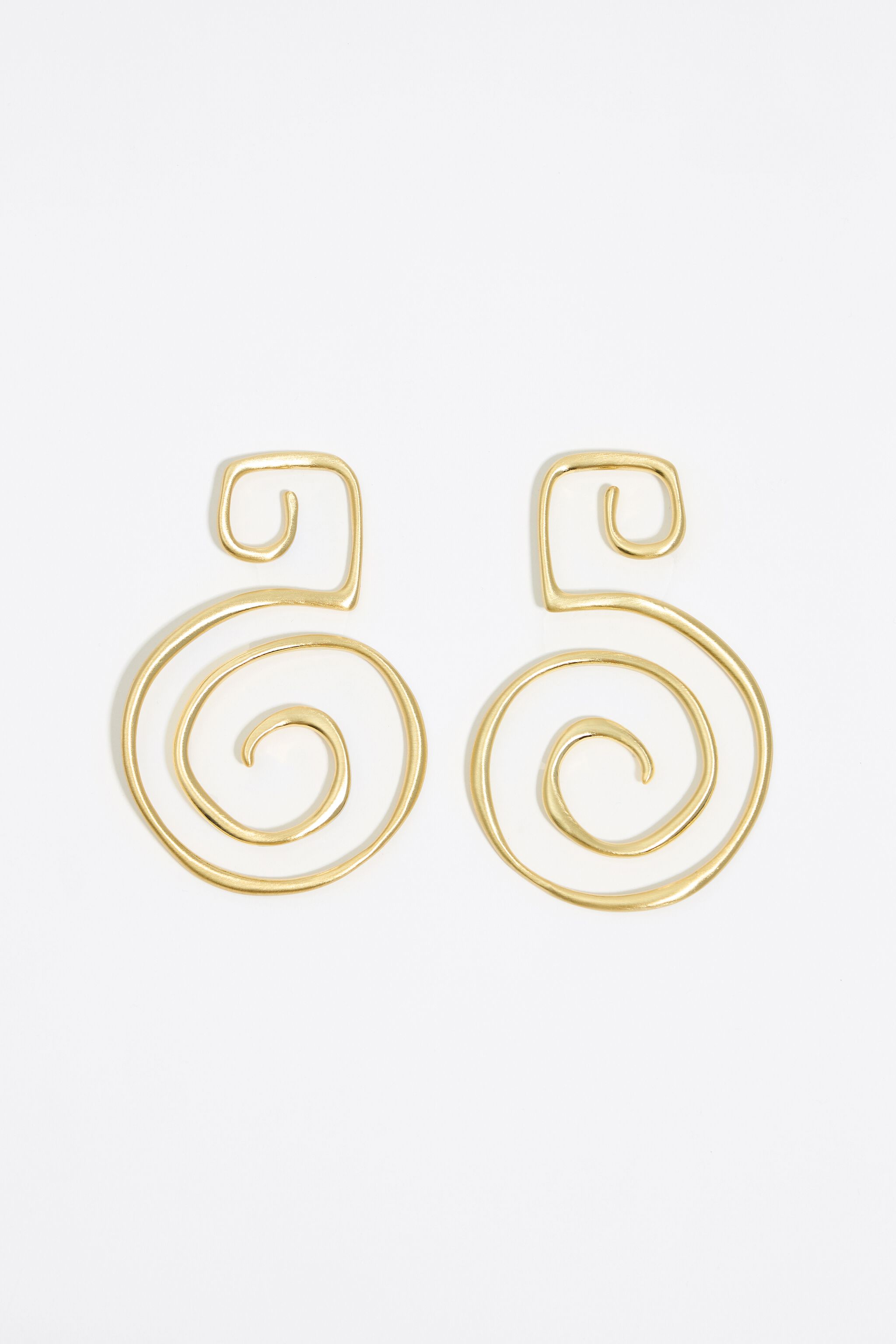 Gold spiral earrings