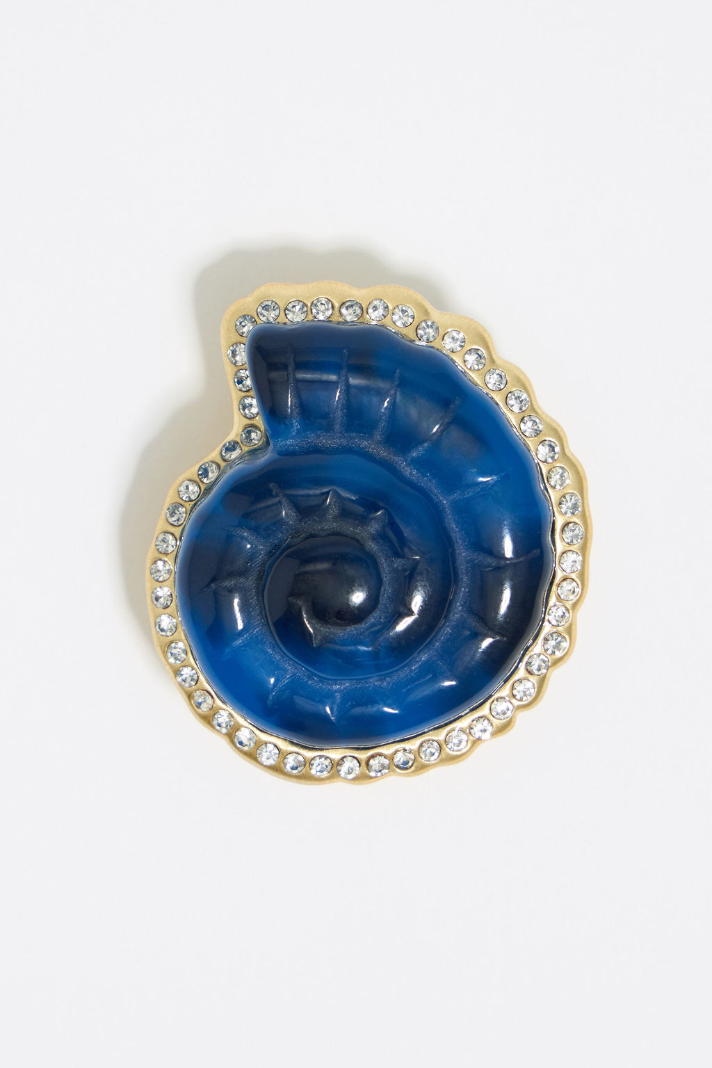 Blue resin shells earrings