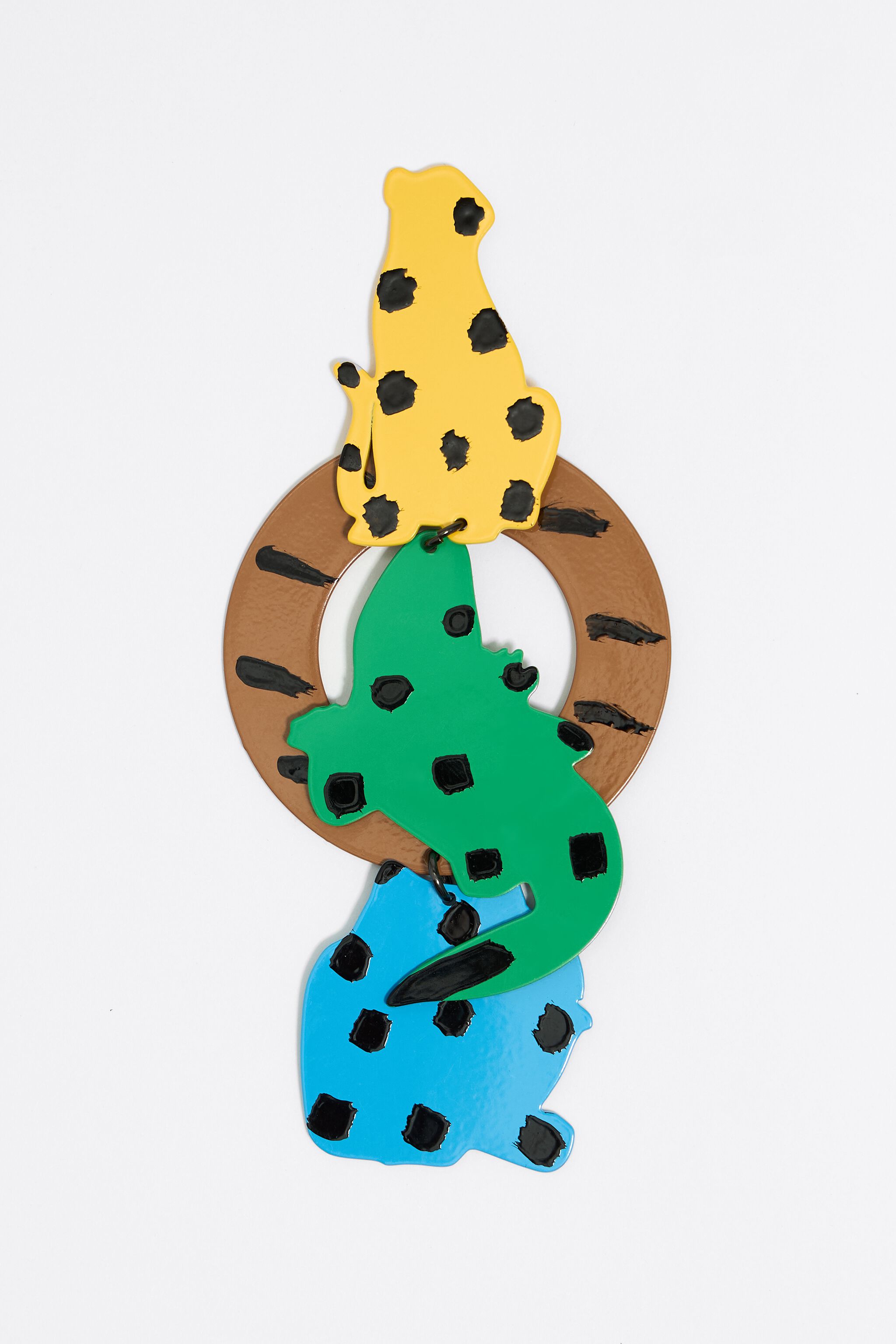 Multicolor jungle animal earrings