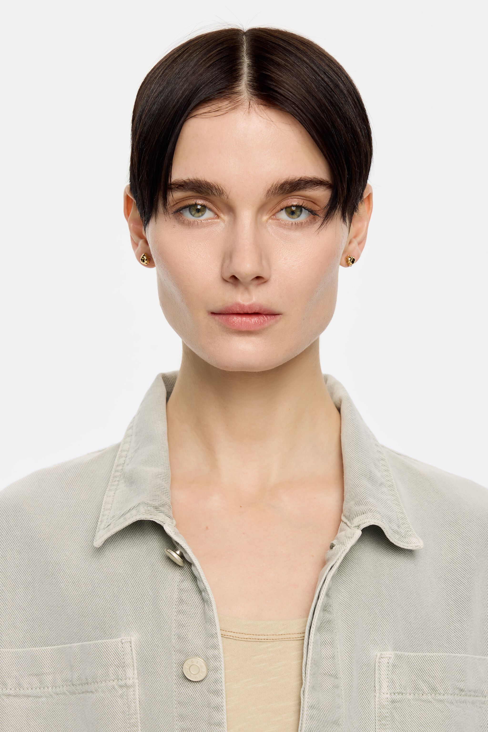 Gold ladybug earrings