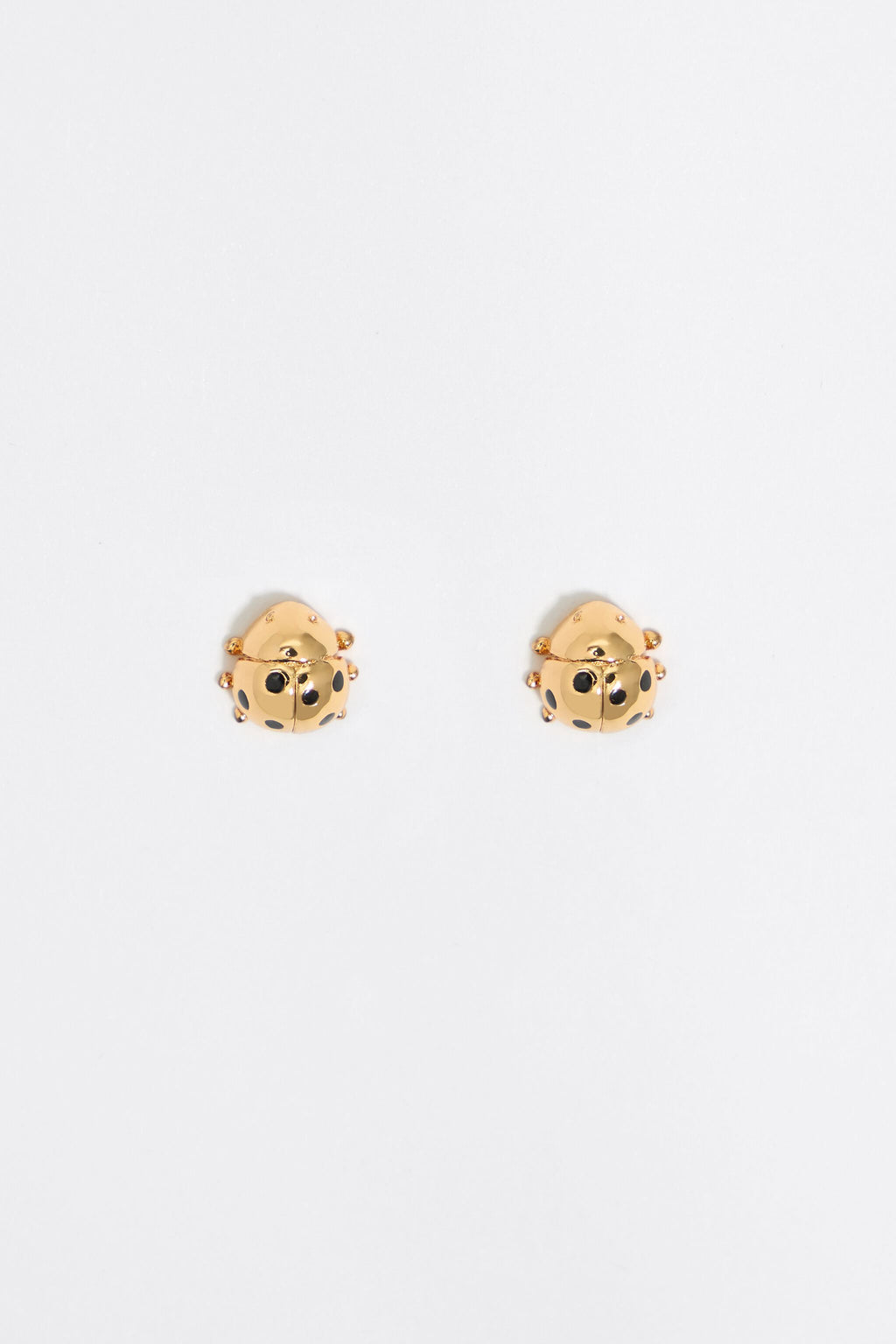 Gold ladybug earrings