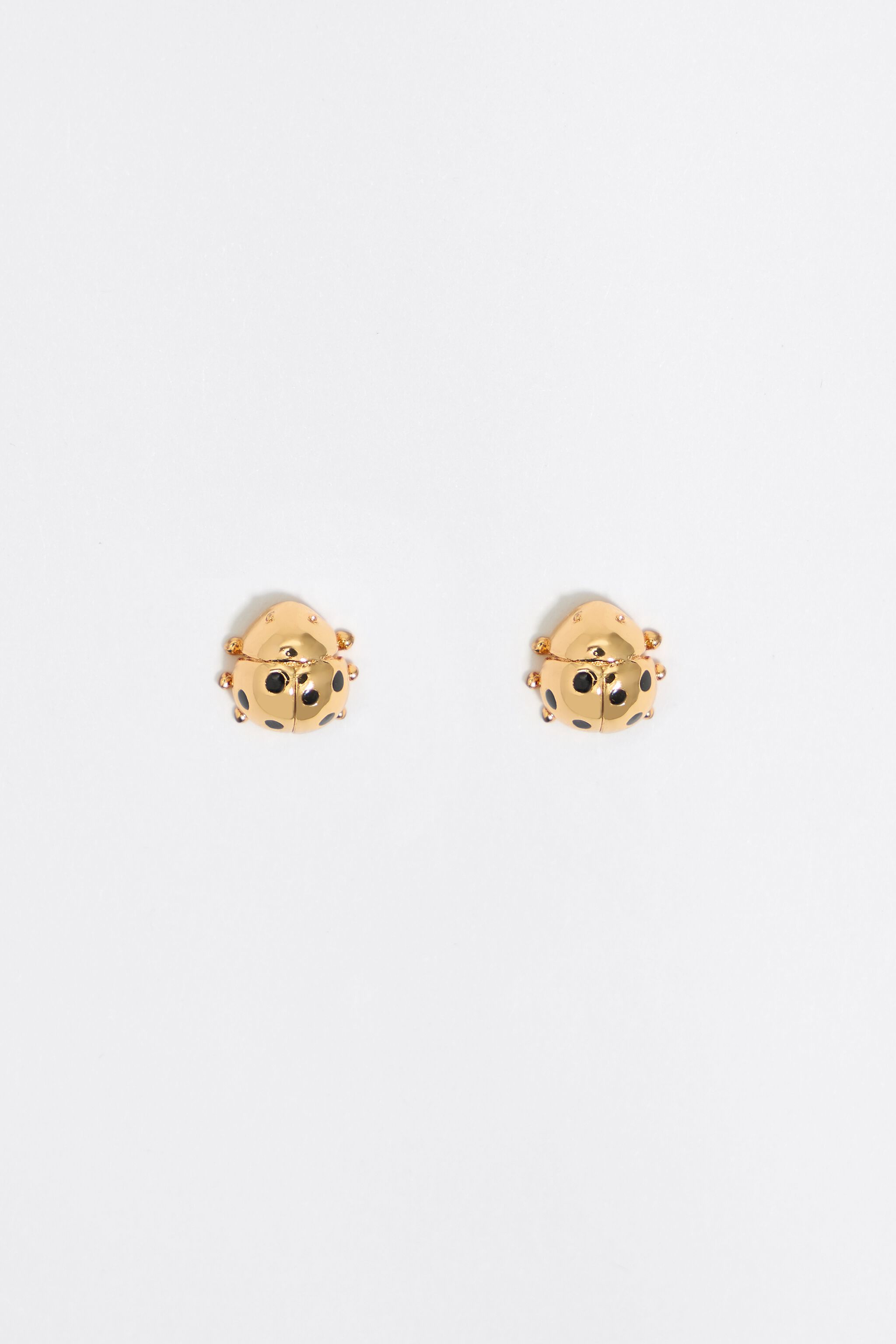 Gold ladybug earrings