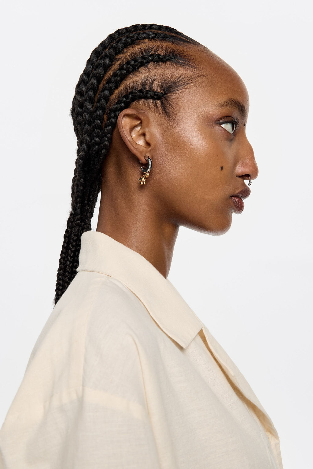 Panther hoop earrings