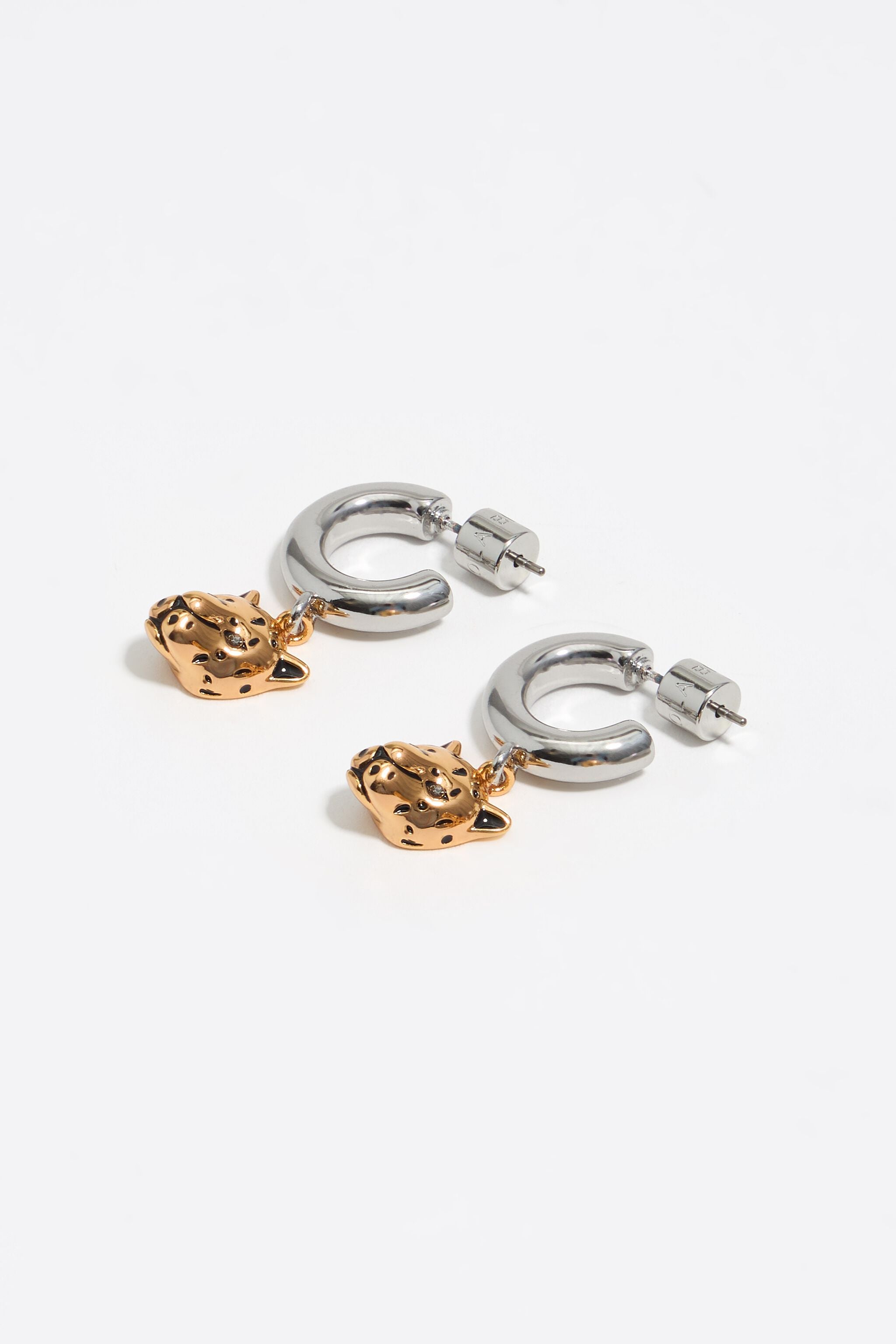 Panther hoop earrings