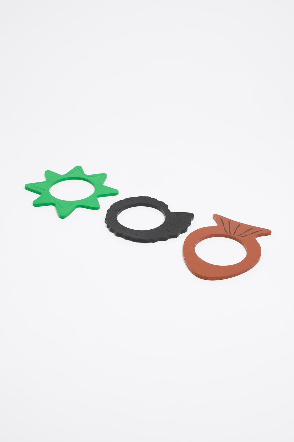 Three leather bracelets set