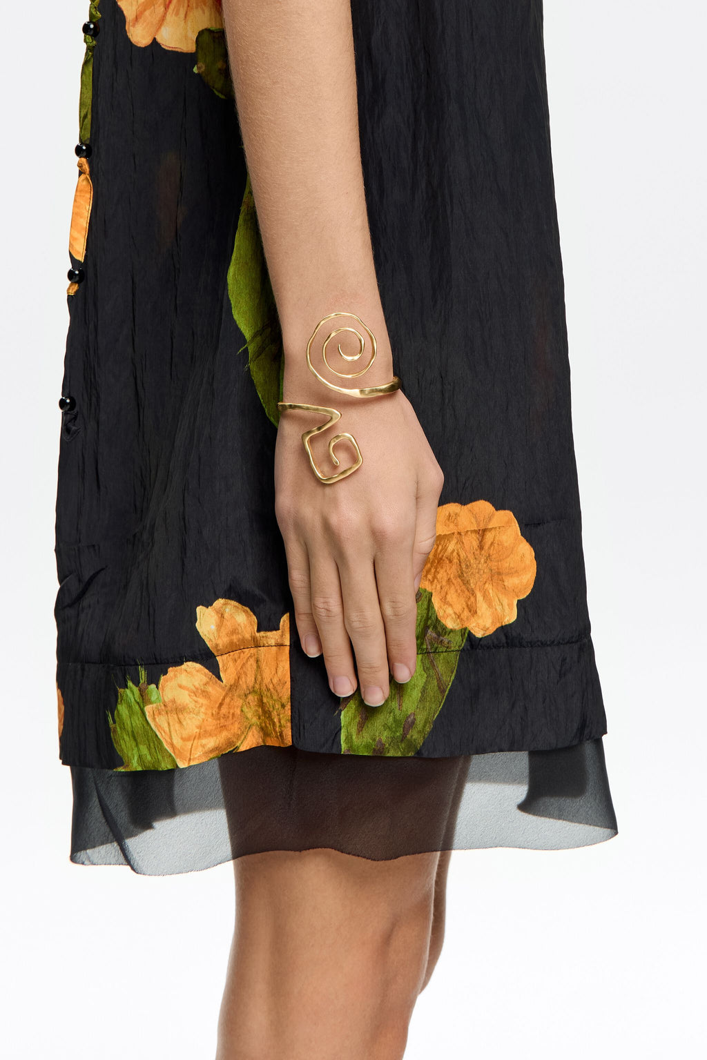 Gold spiral bracelet