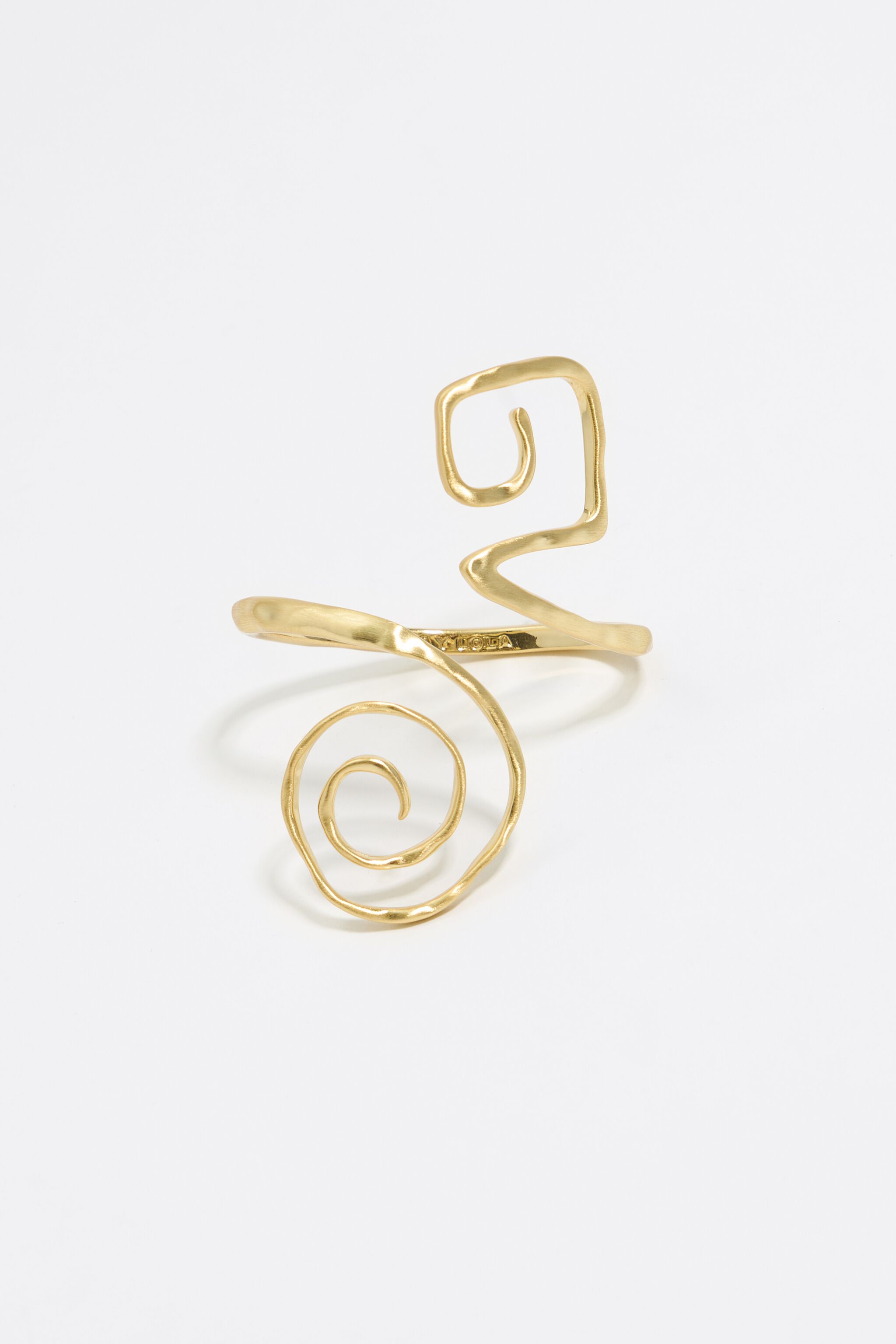 Gold spiral bracelet