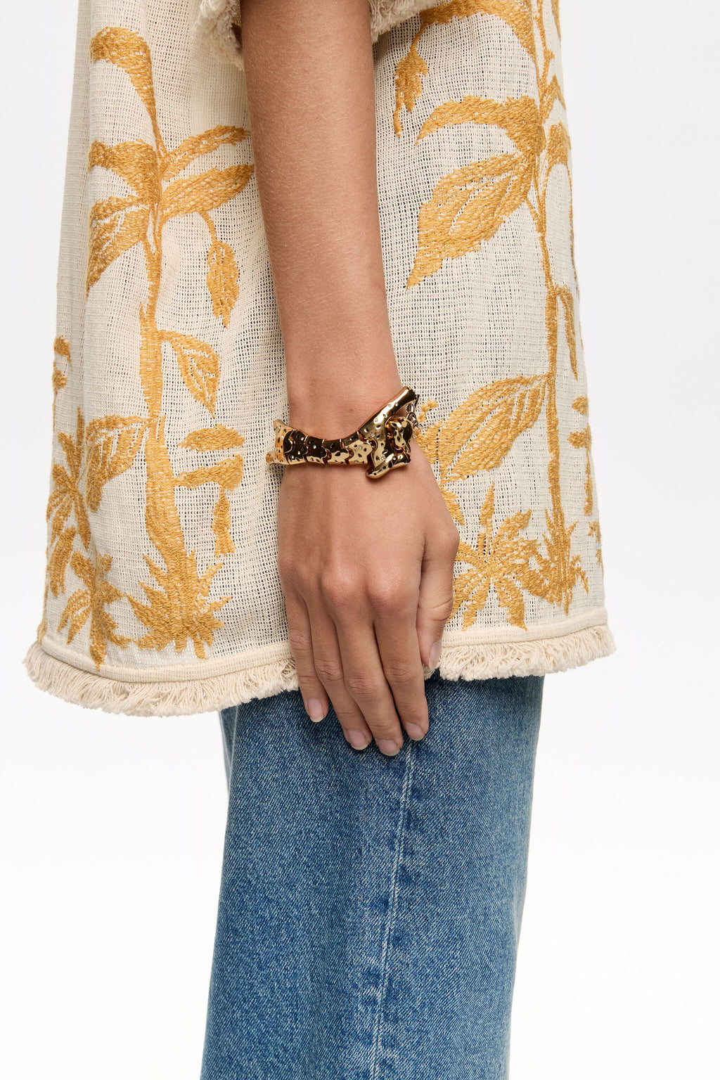 Gold panther bracelet