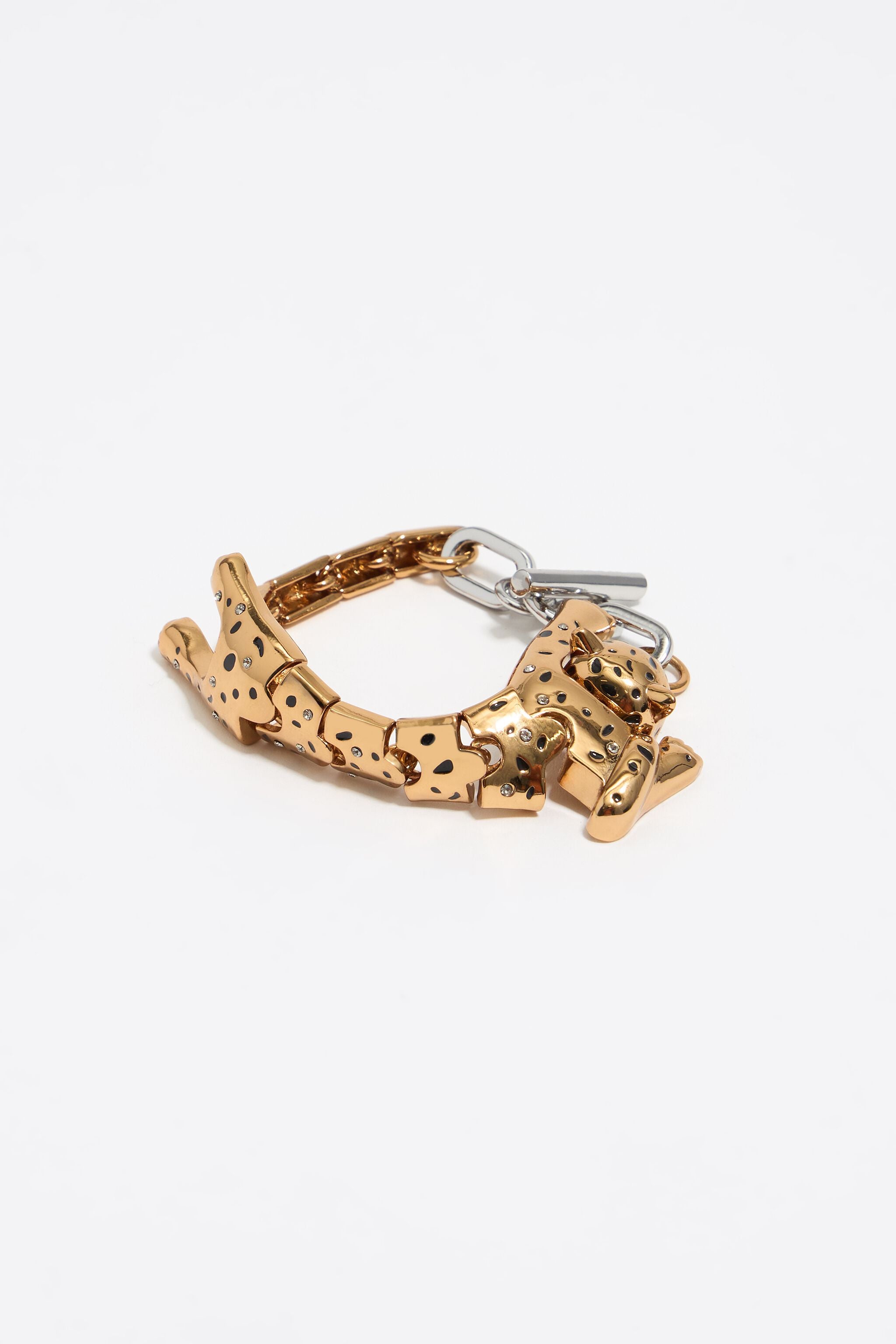 Gold panther bracelet
