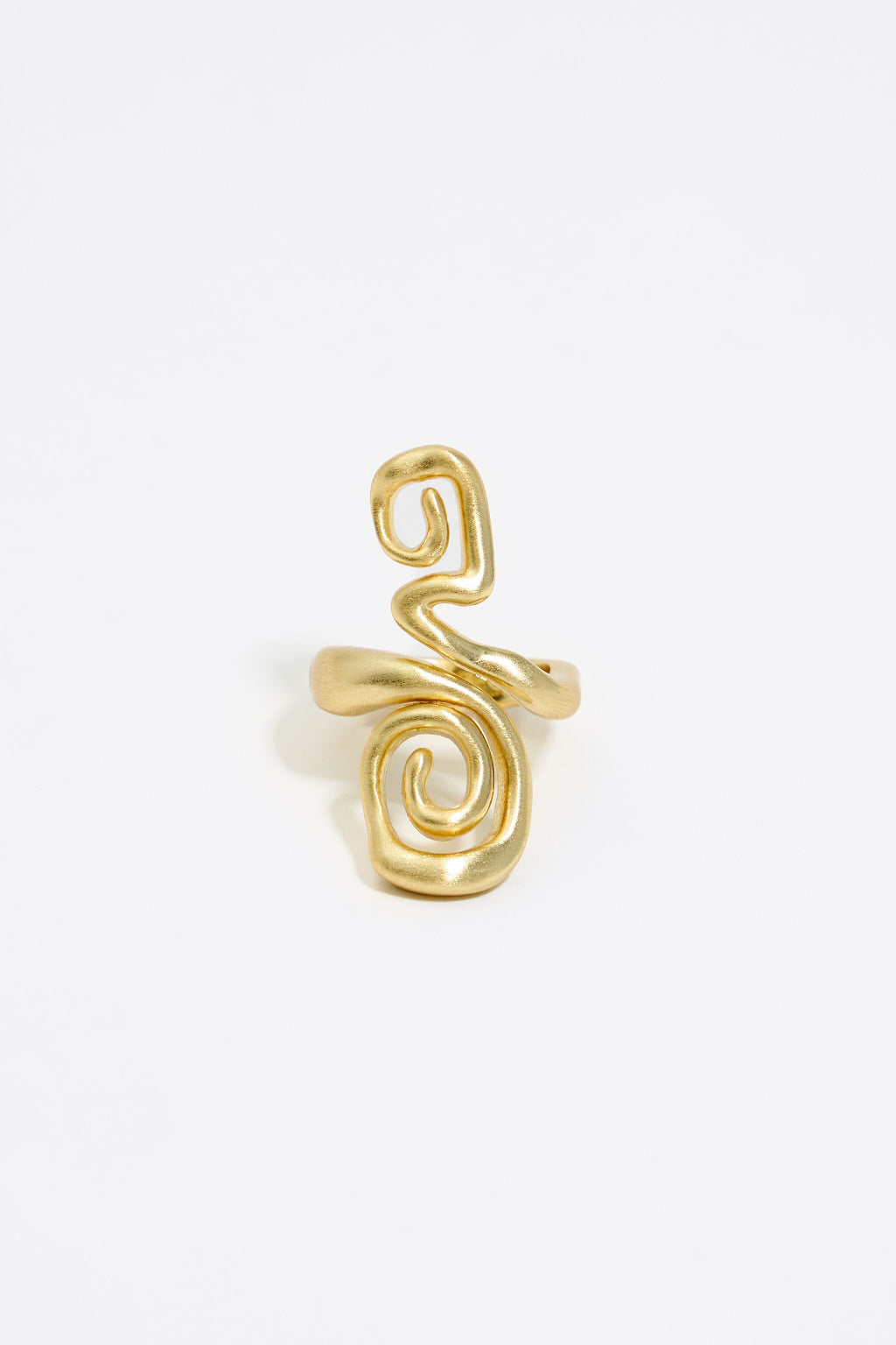 Gold spiral ring