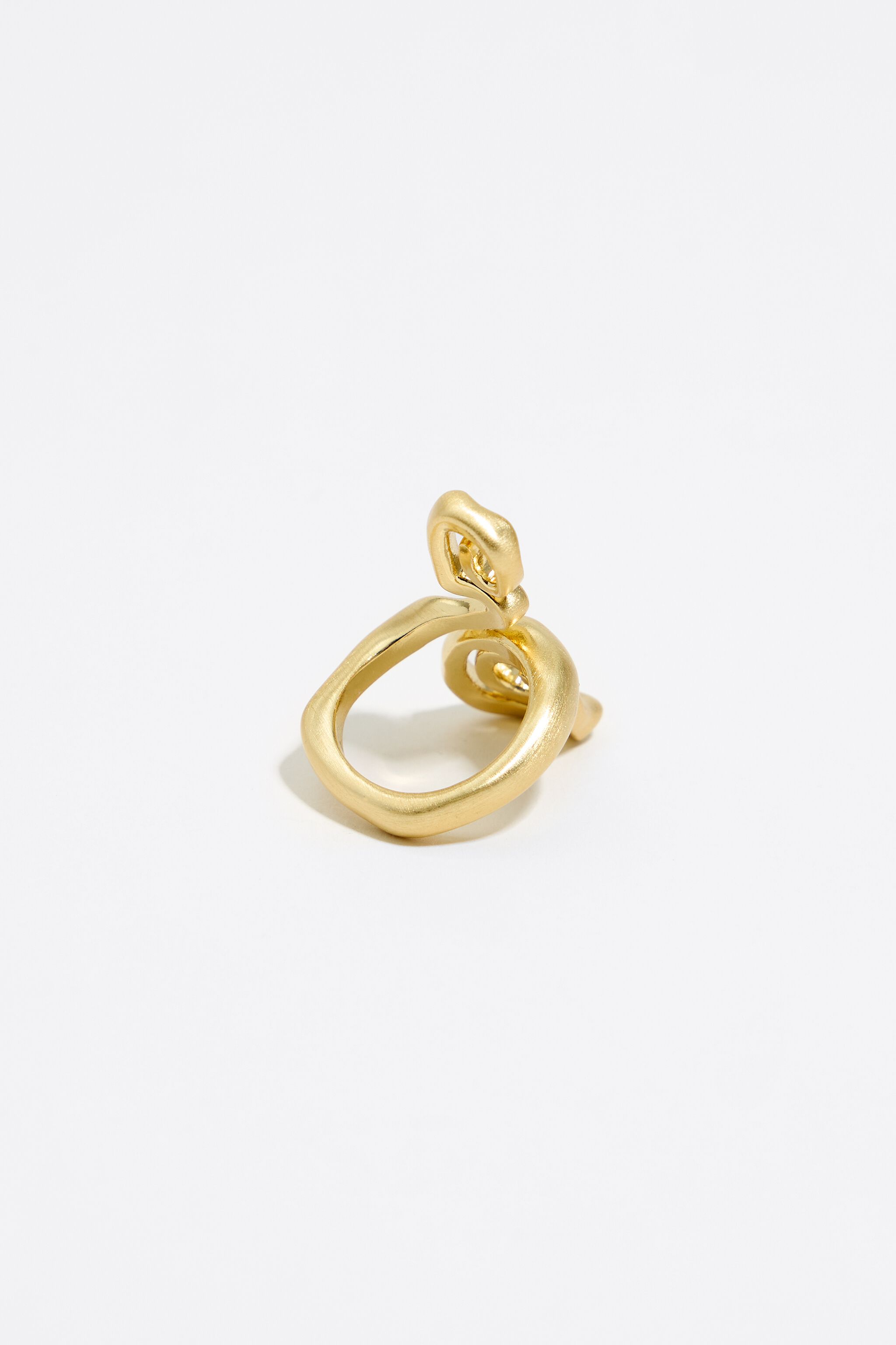 Gold spiral ring