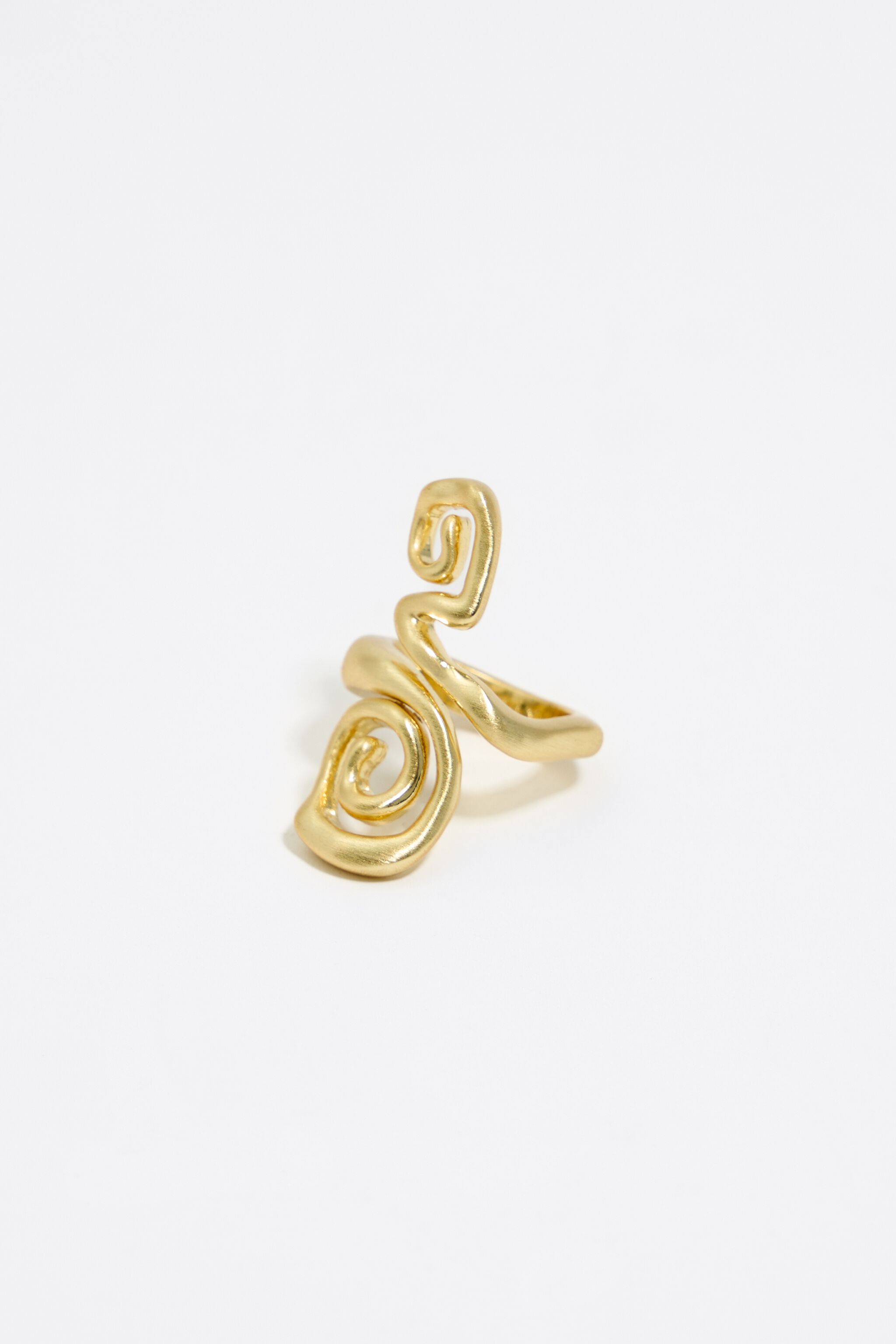 Gold spiral ring