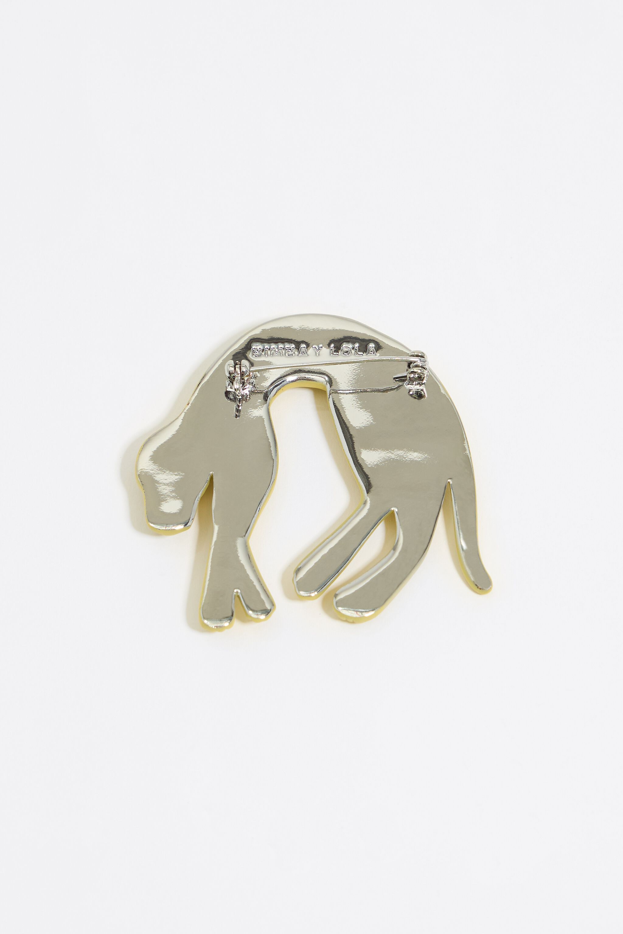 Yellow crystals panther brooch