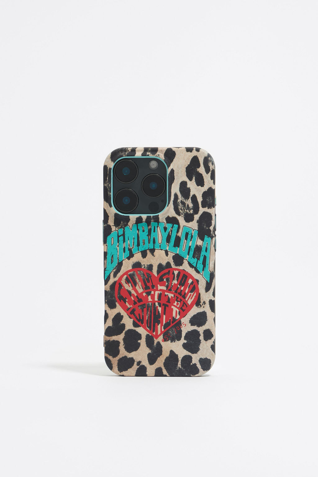 Leopard heart iPhone 15 Pro case