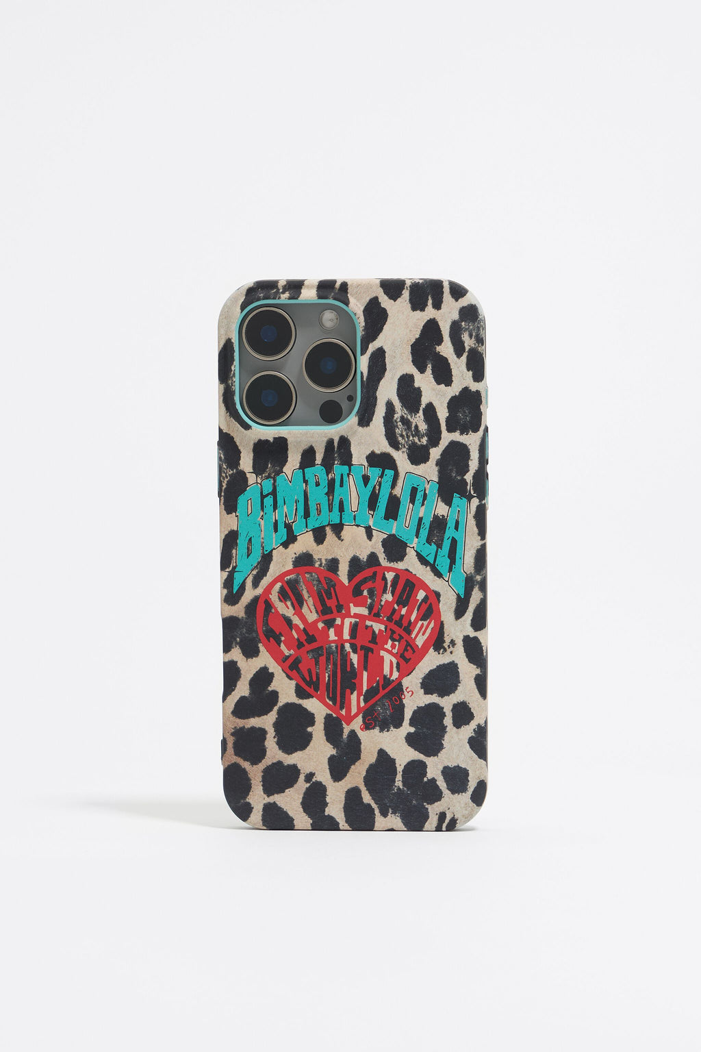 Leopard heart iPhone 15 Pro Max case