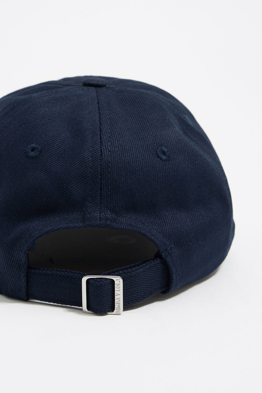 Navy blue cotton floral embroidery cap