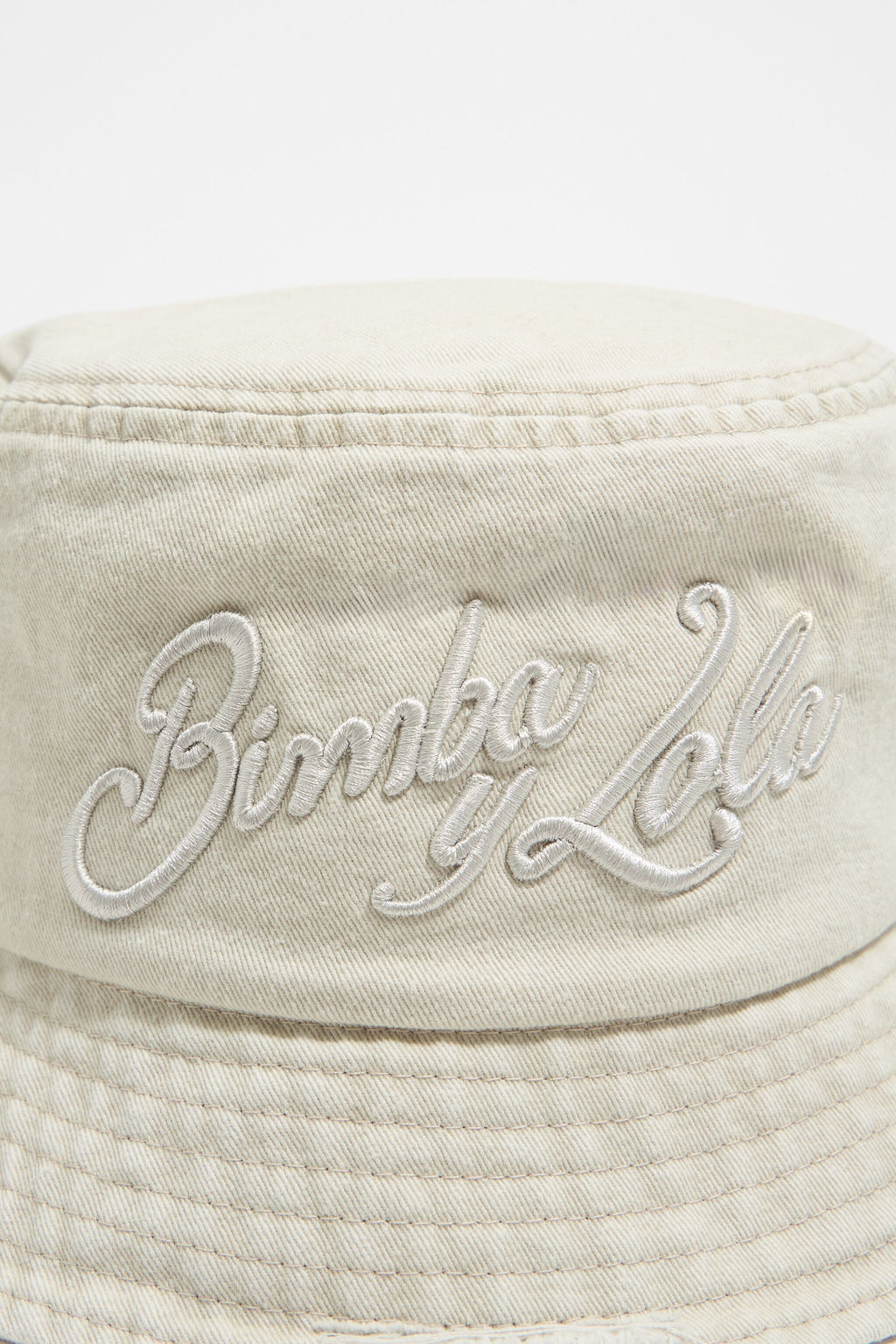 White cotton bucket hat