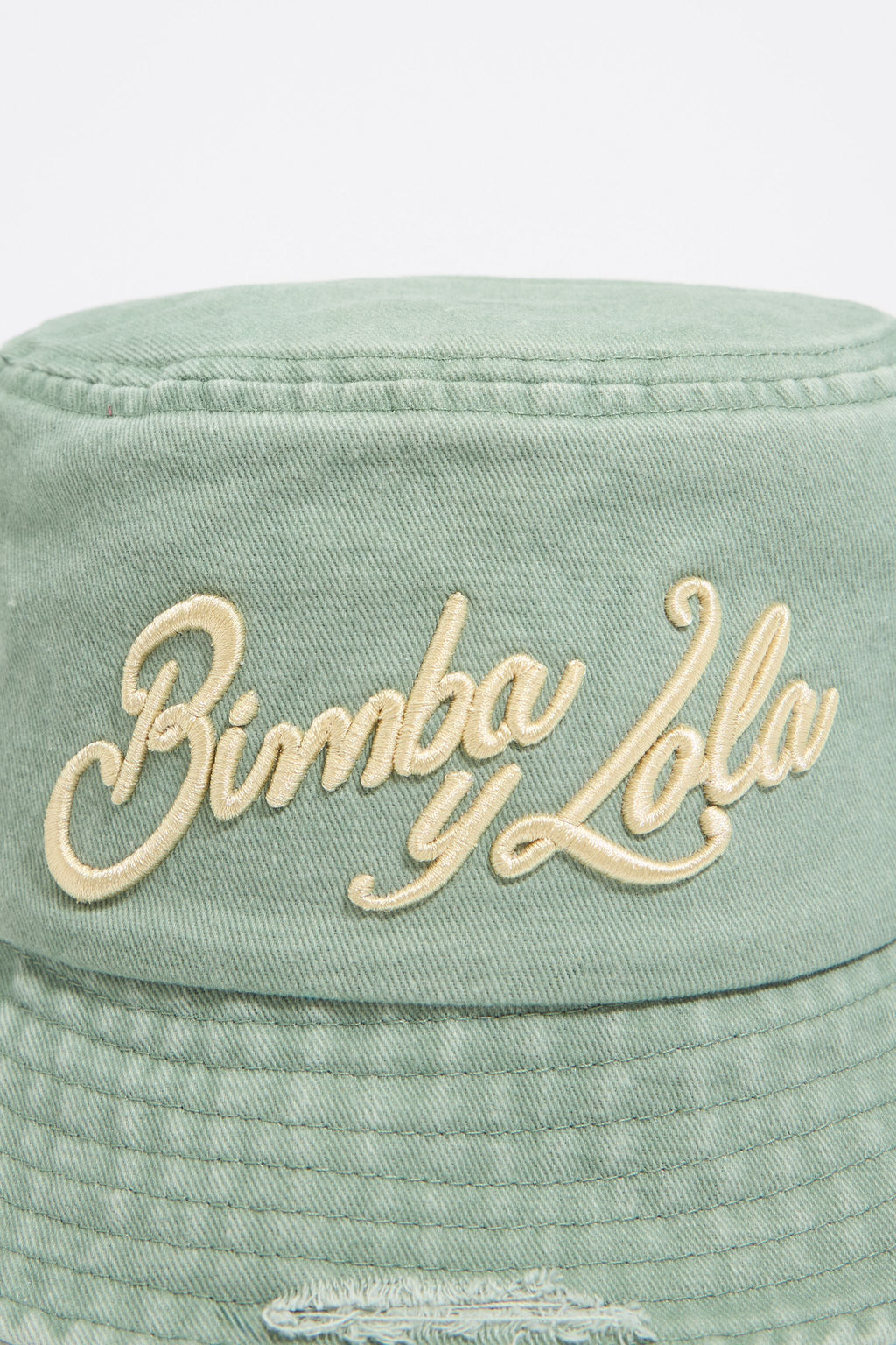 Green cotton bucket hat