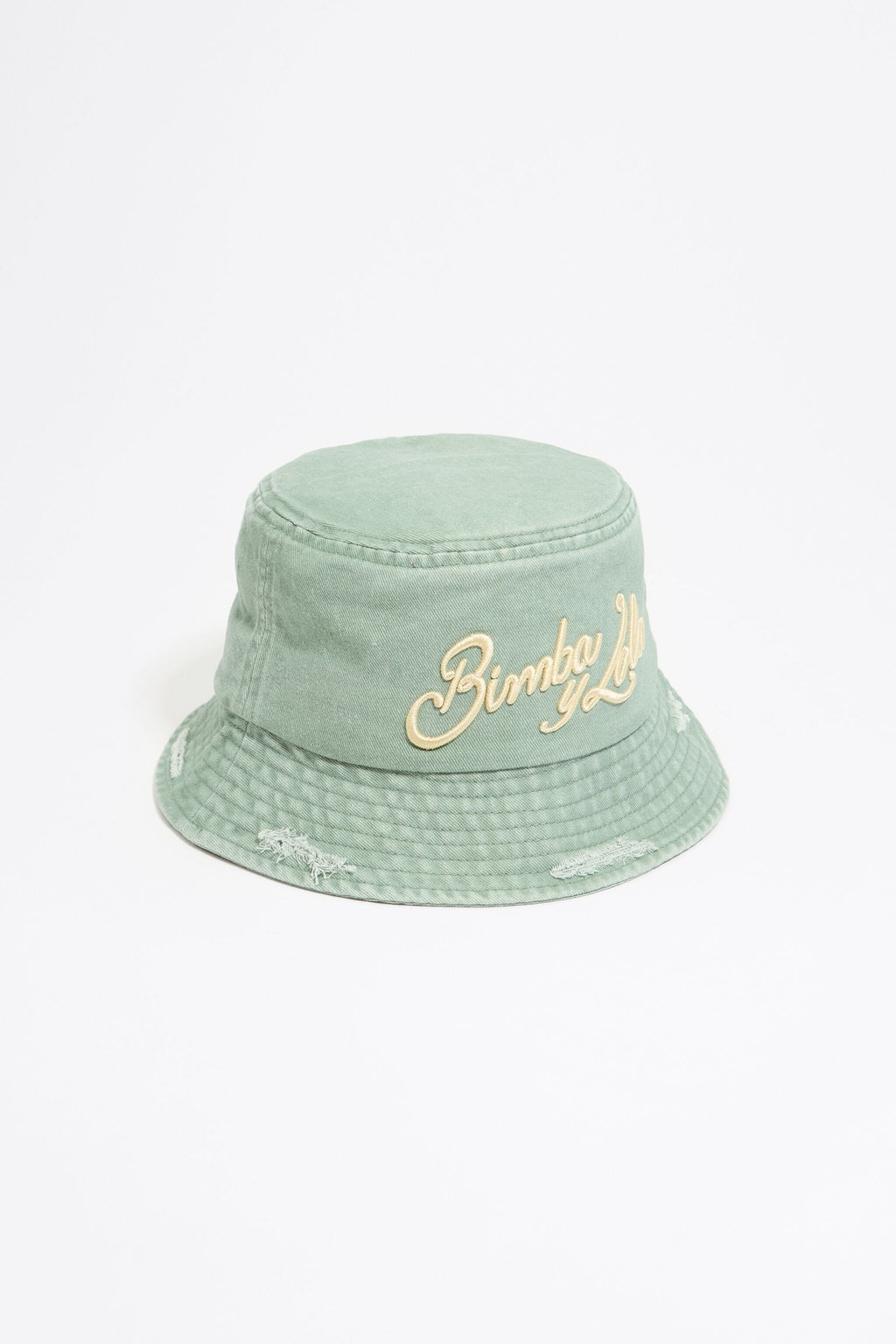 Green cotton bucket hat