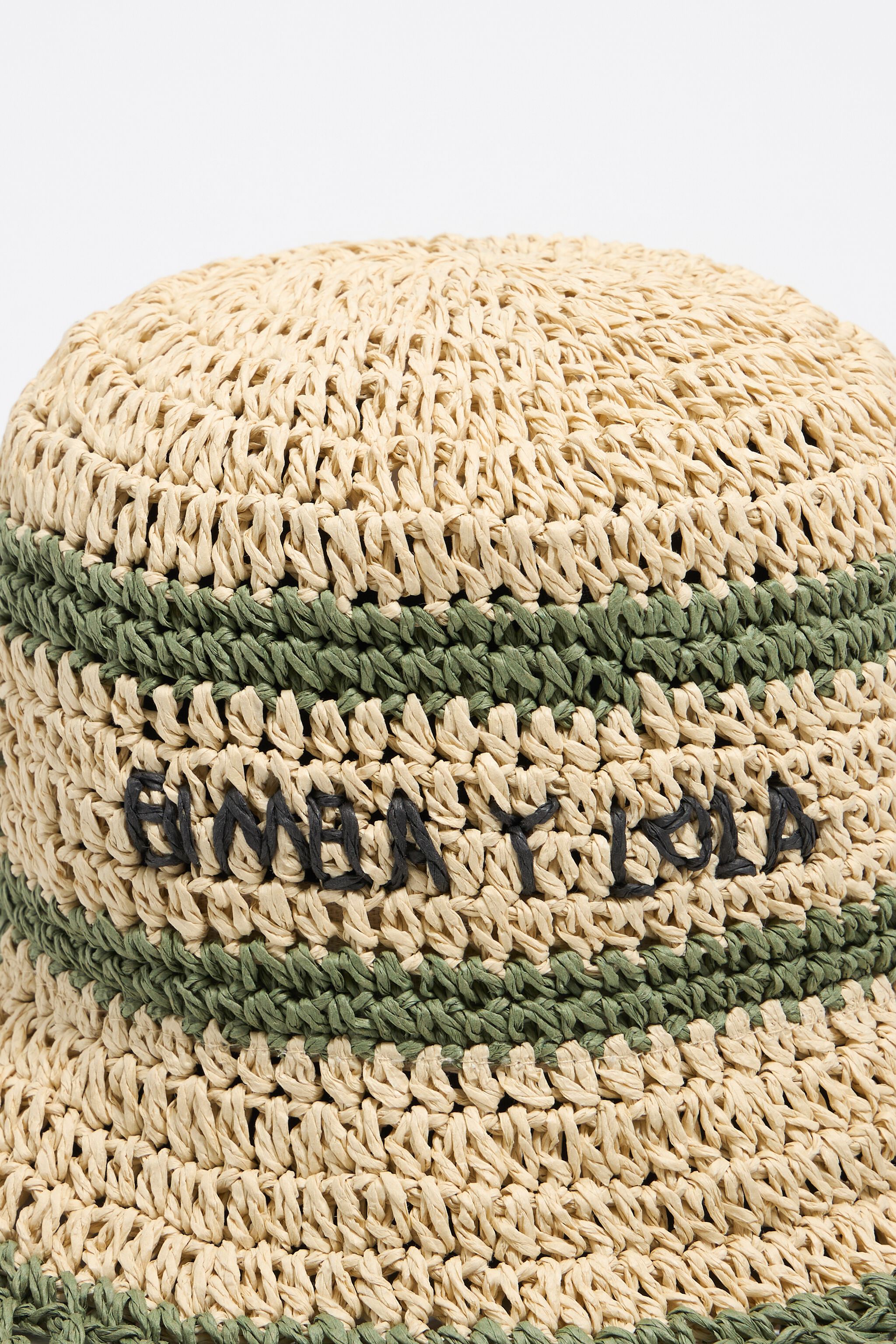Beige paper raffia hat khaki