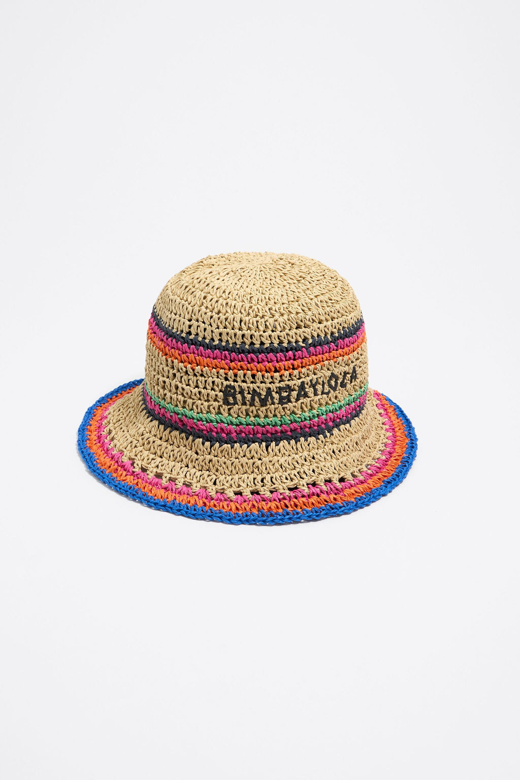 Beige paper raffia hat color strips