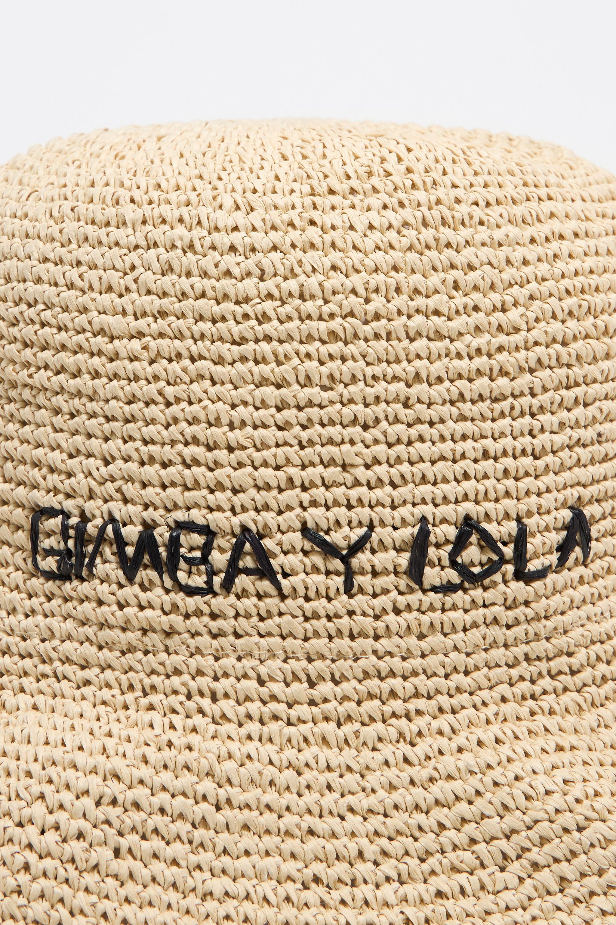 Beige paper raffia hat