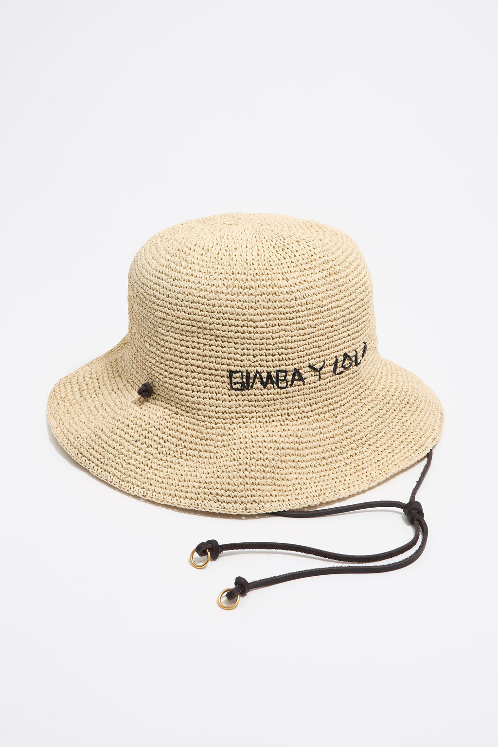 Beige paper raffia hat