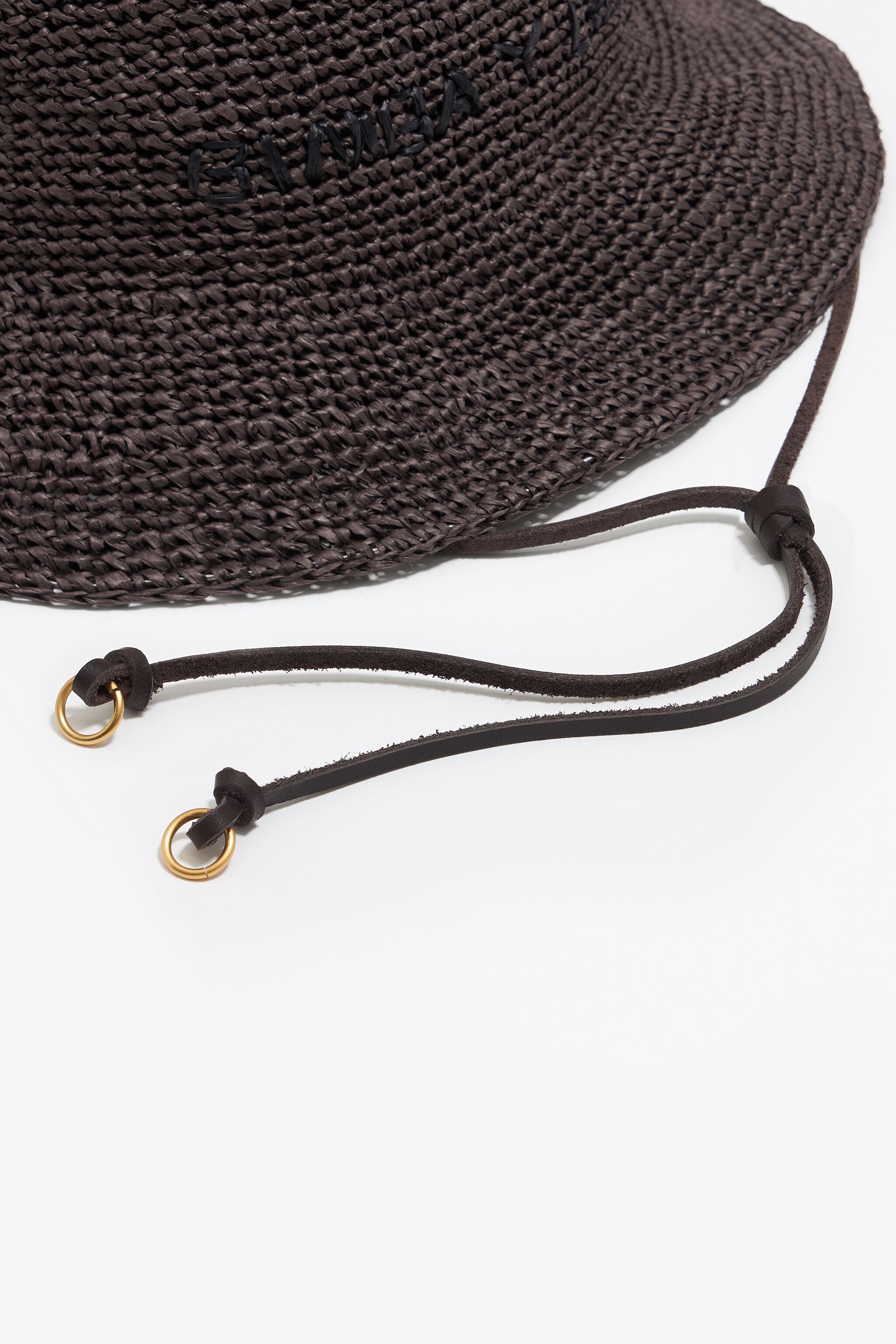 Brown paper raffia hat