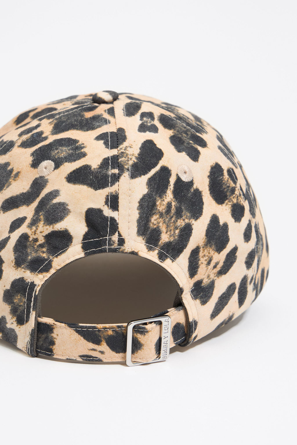 Ivory leopard trench hat
