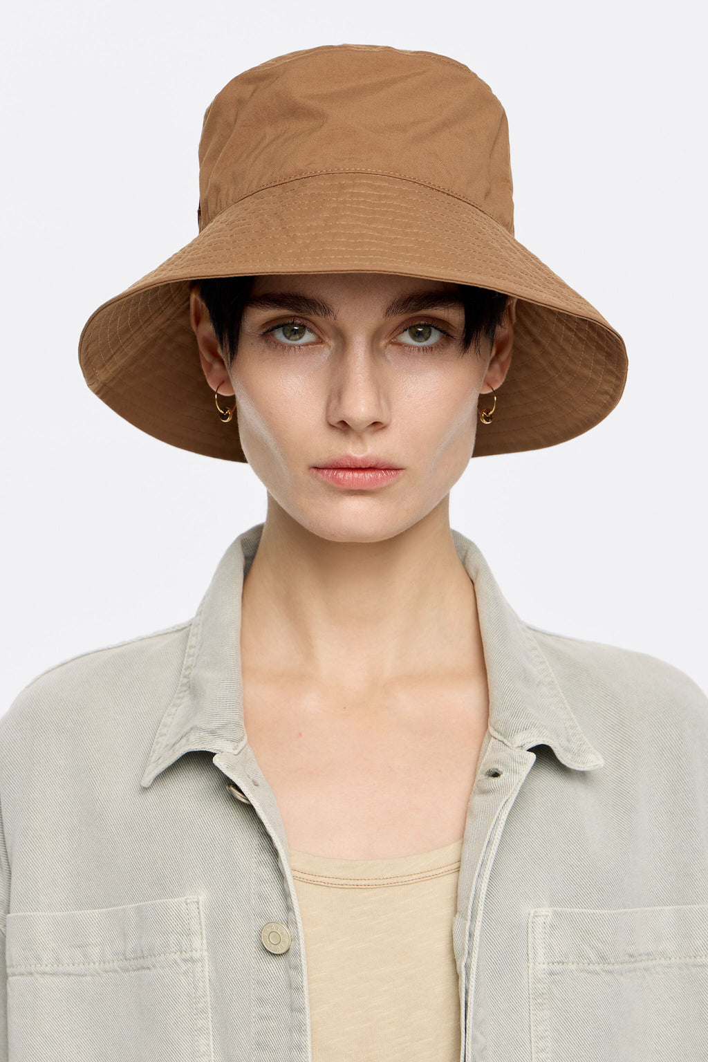 Cinnamon trench bucket hat