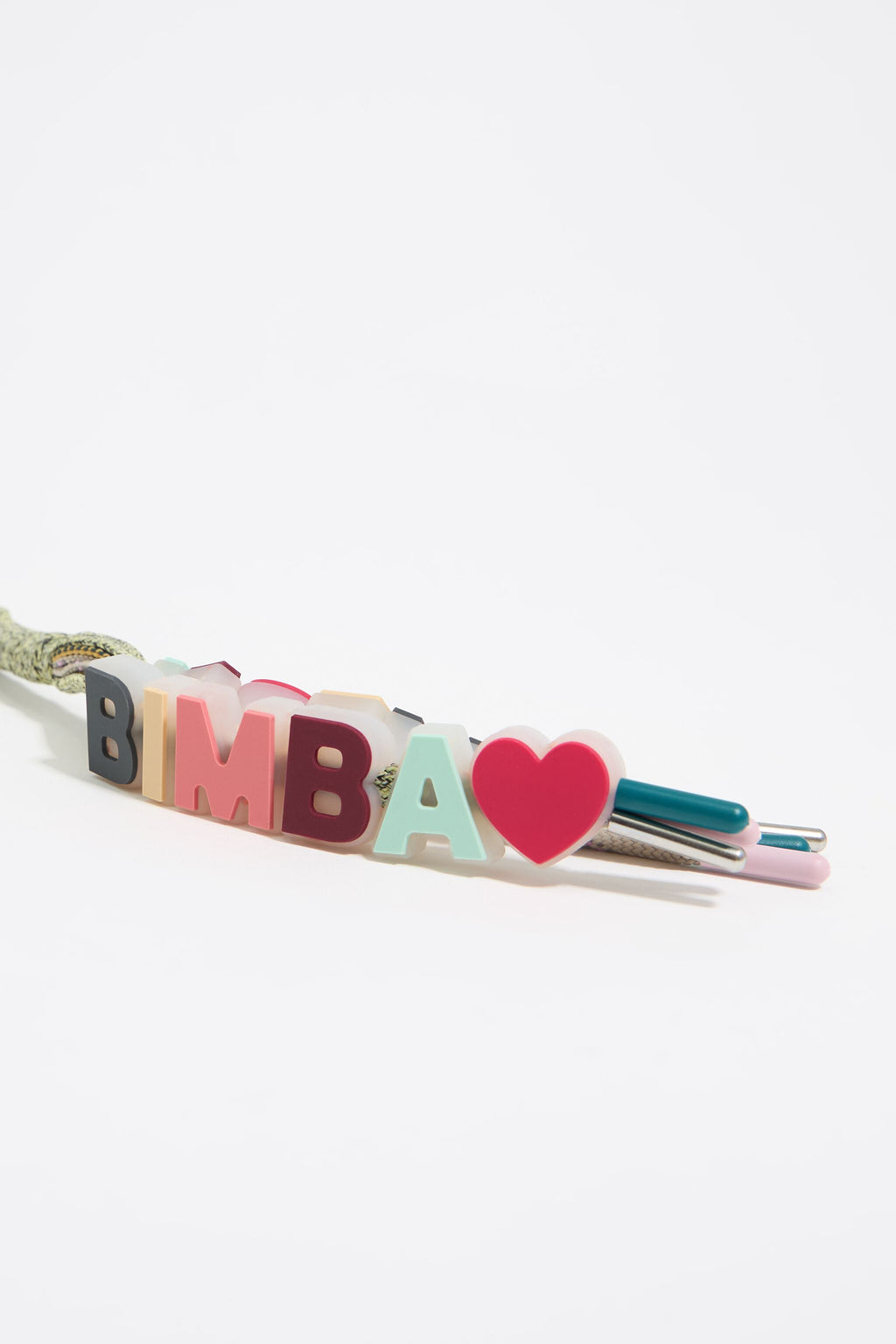 Multicolor silicone logo rope key ring