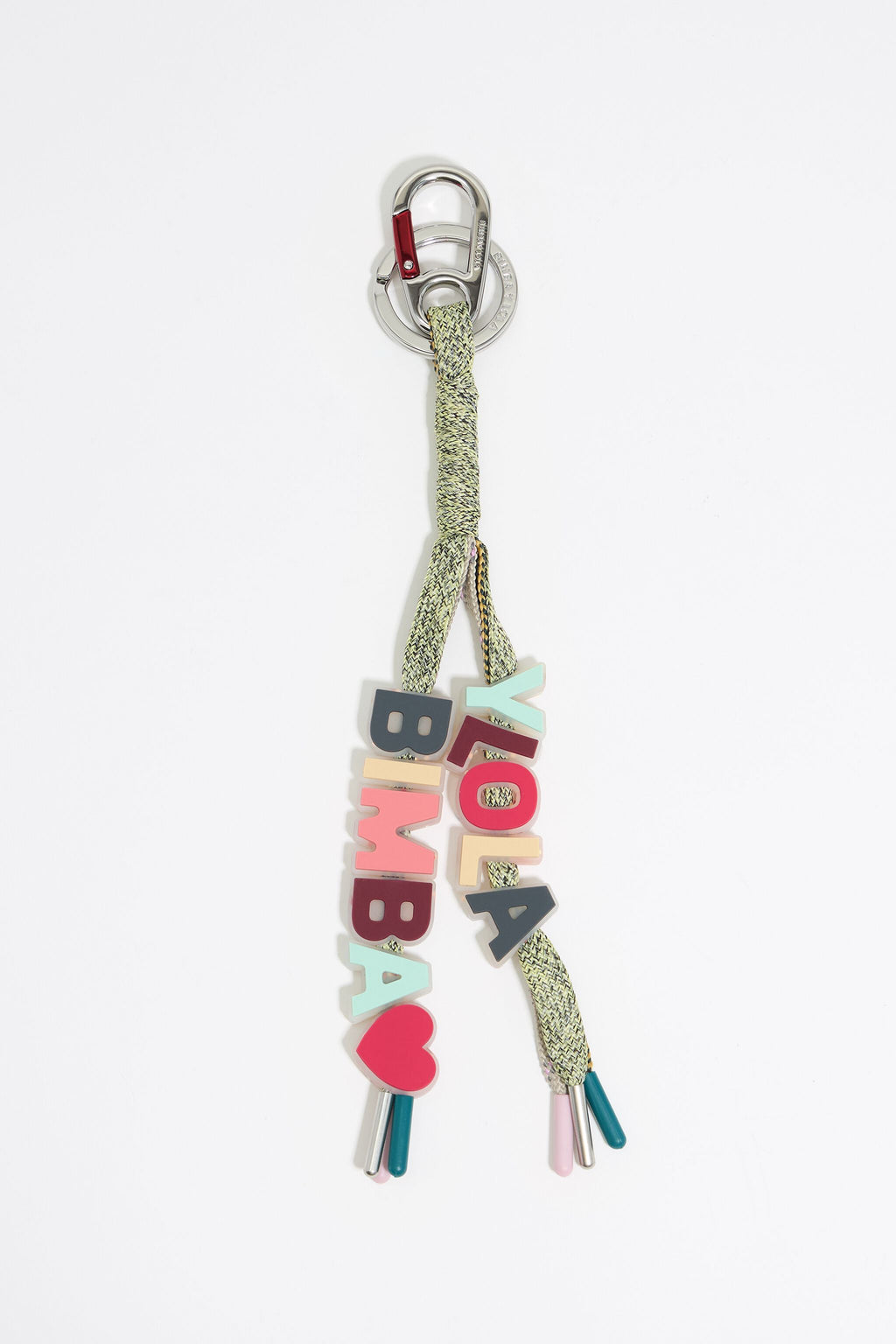 Multicolor silicone logo rope key ring