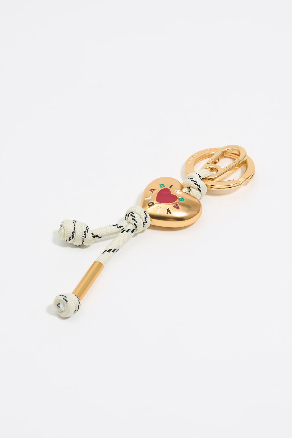 Ivory heart rope key ring
