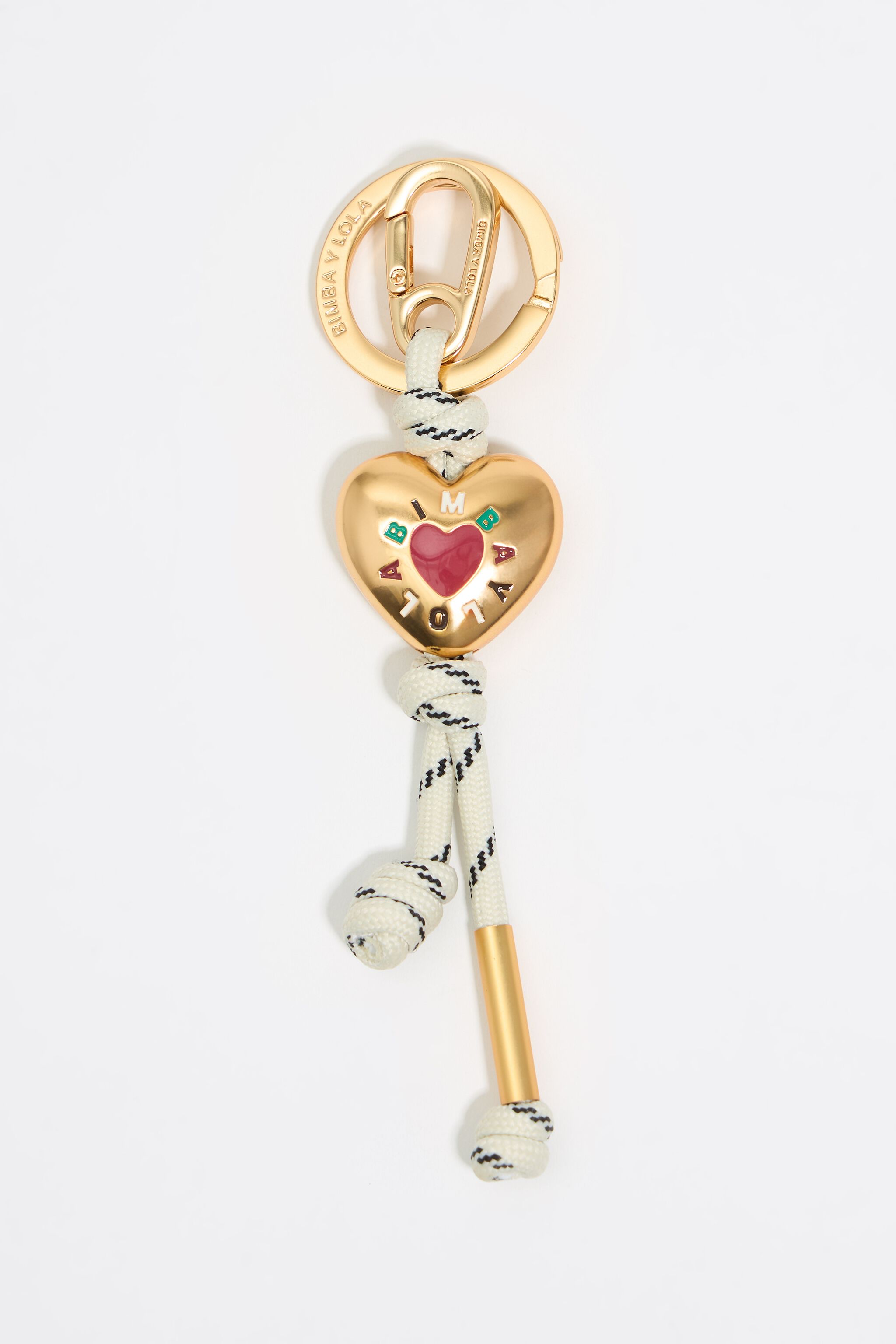 Ivory heart rope key ring