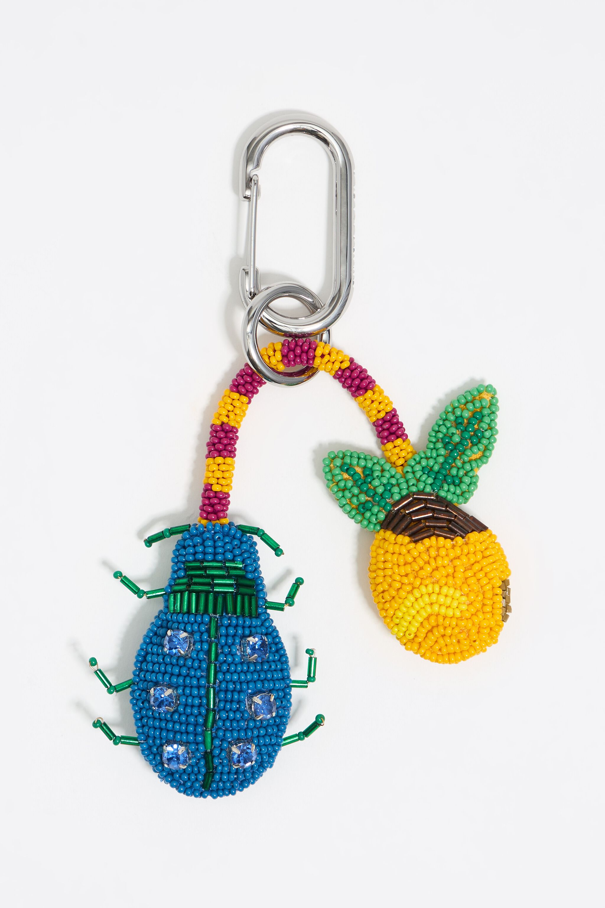 Multicolor beads key ring