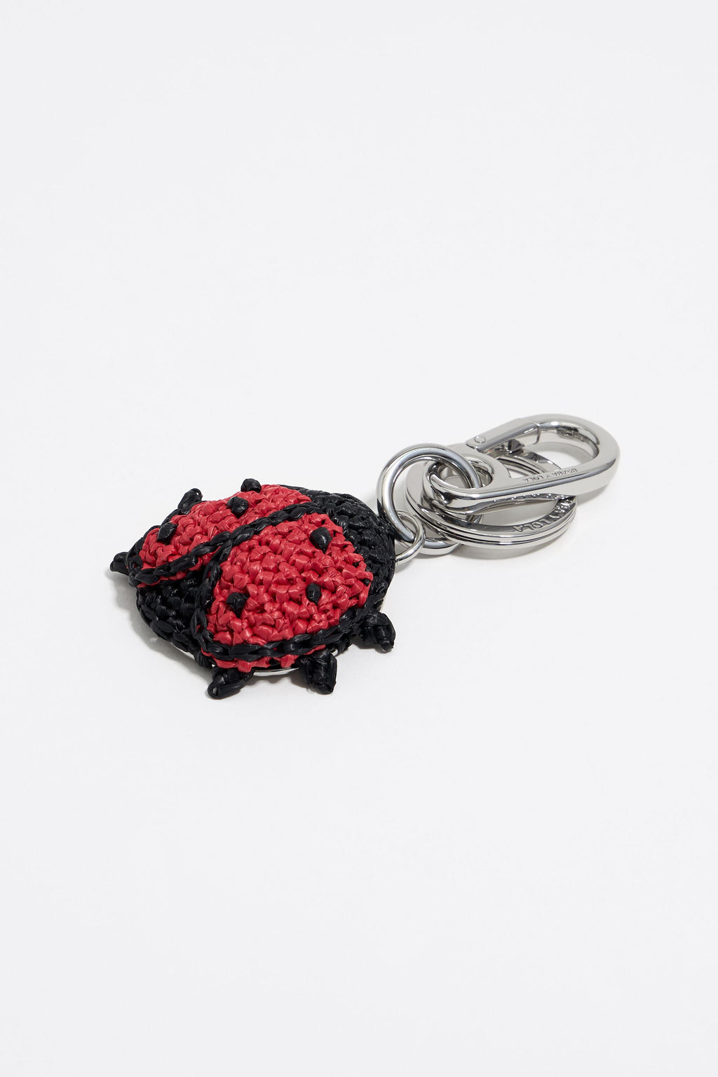 Raffia paper ladybug keychain