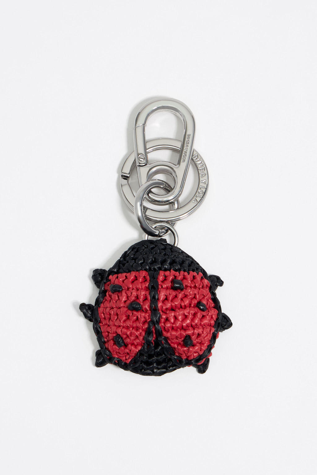 Raffia paper ladybug keychain