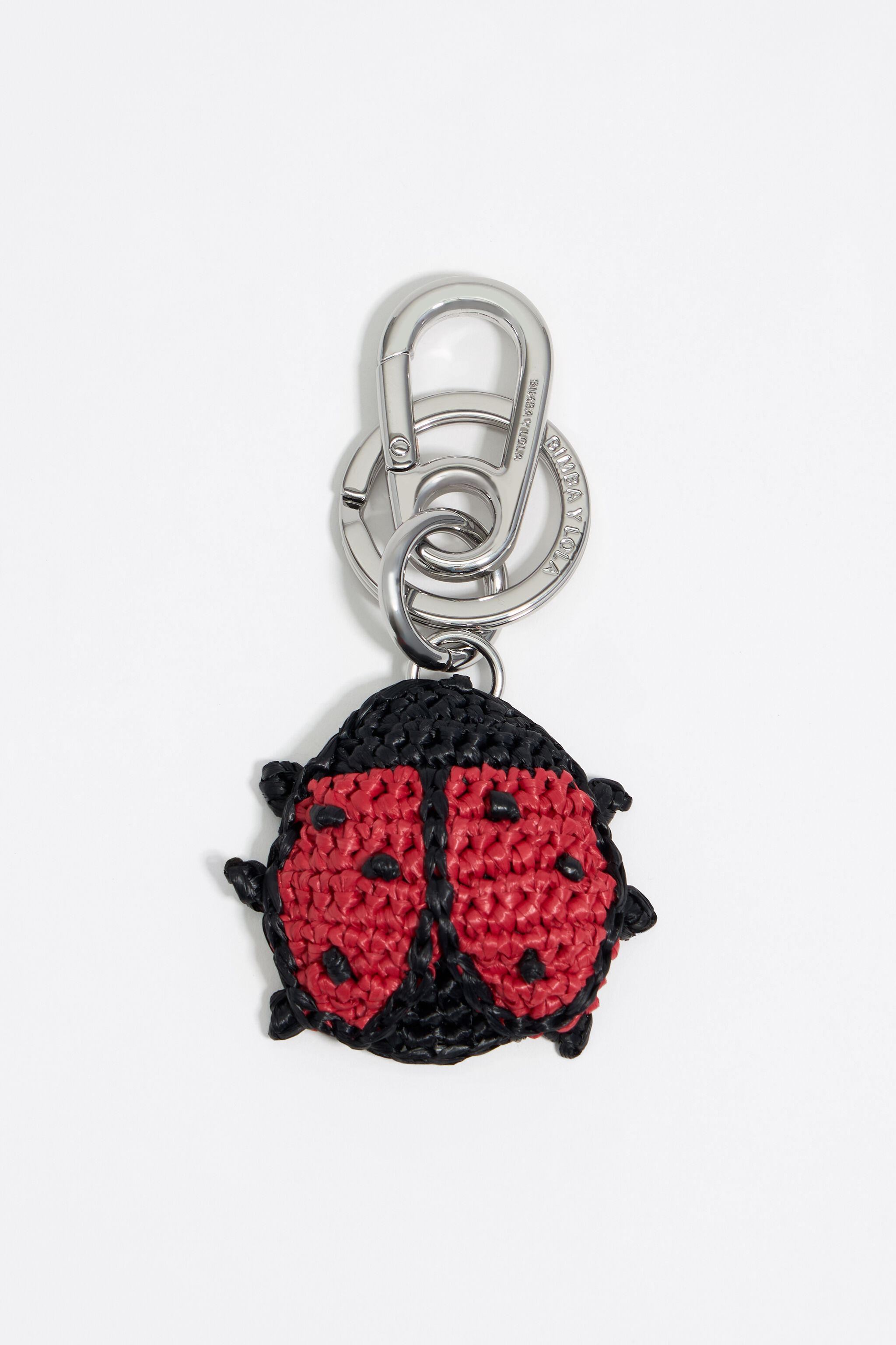 Raffia paper ladybug keychain