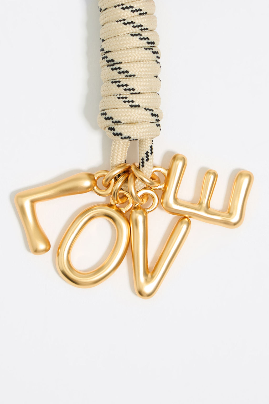 Ivory knotted rope key ring