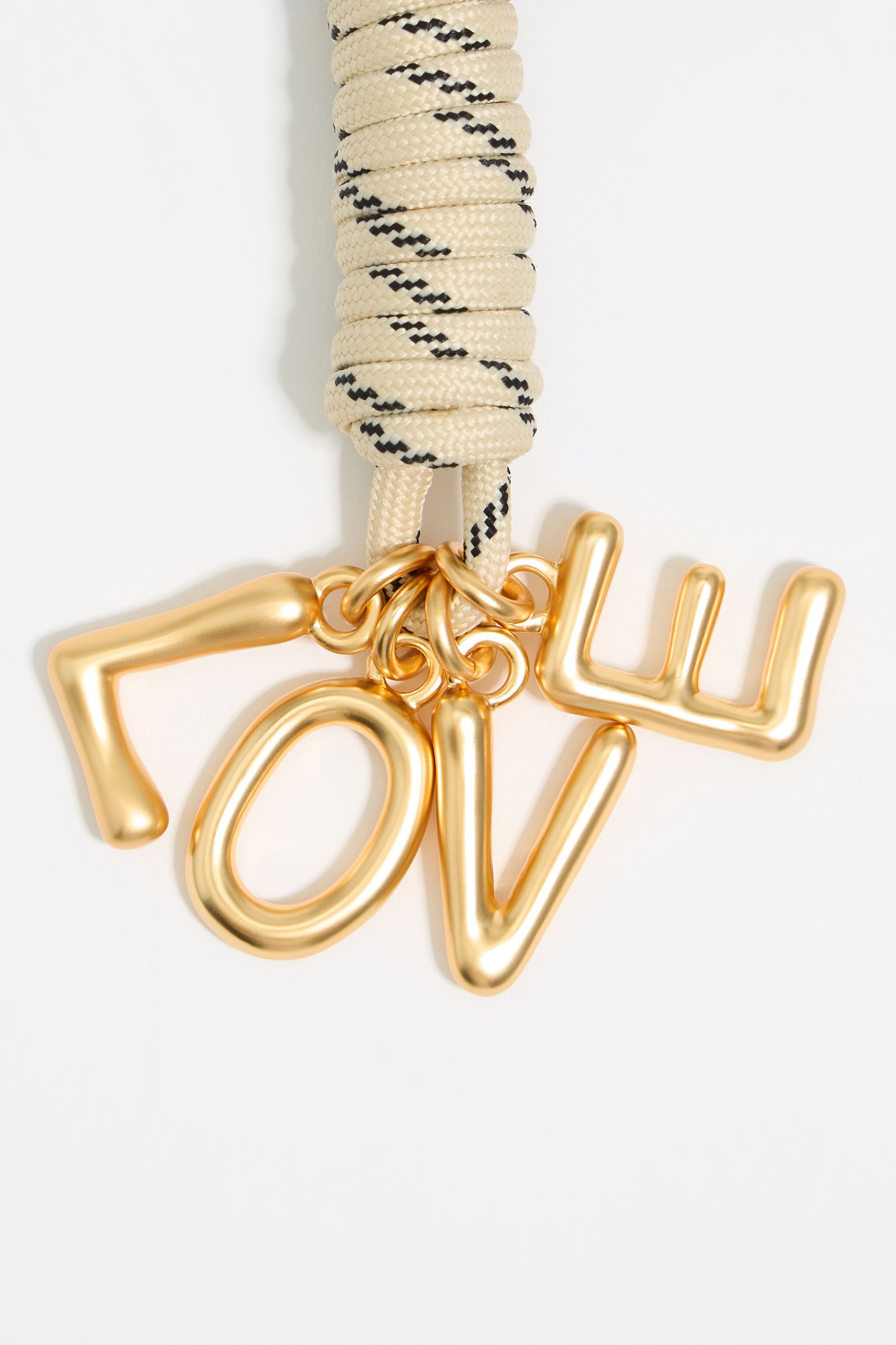 Ivory knotted rope key ring